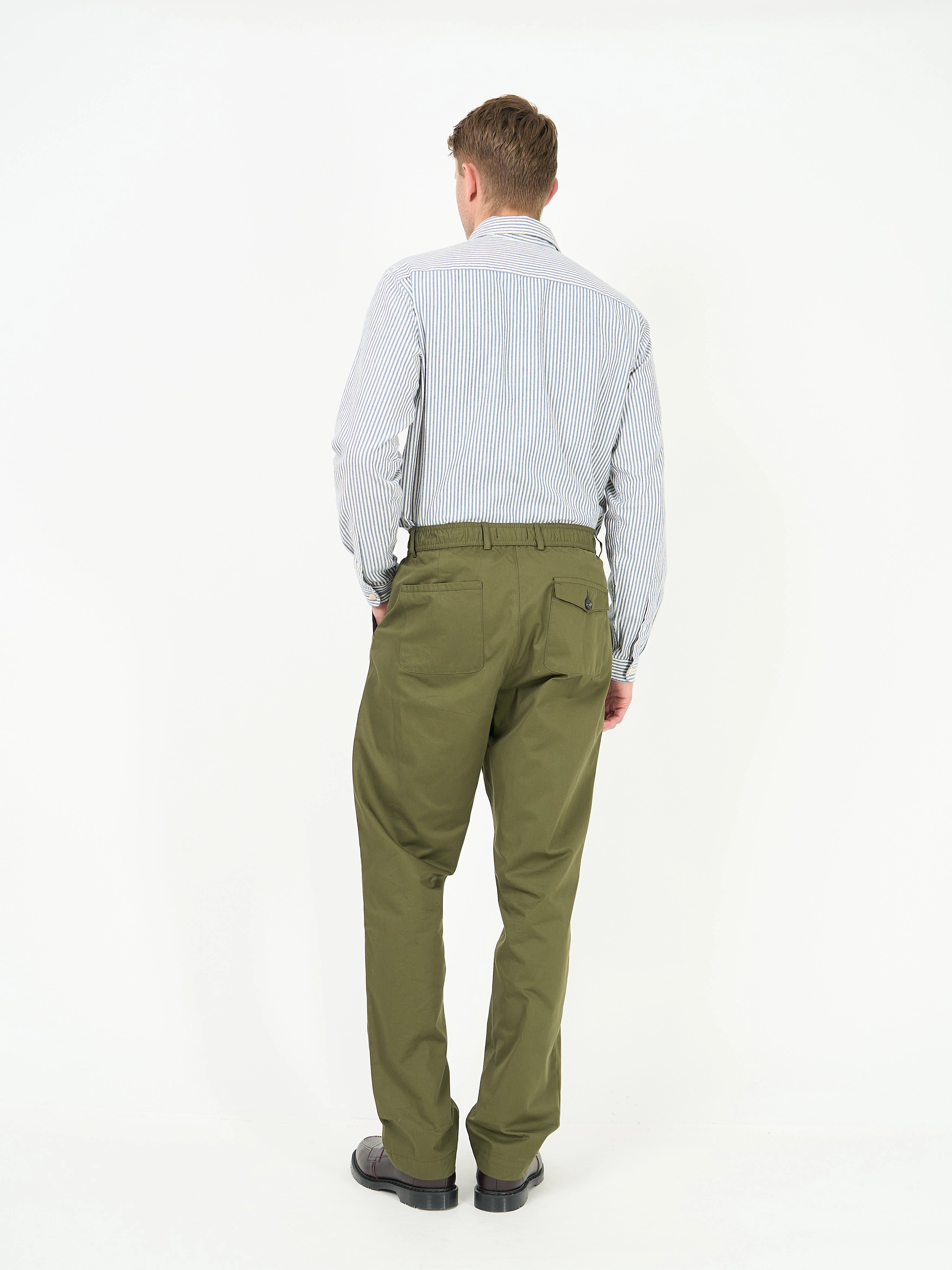 Laser Cut Edges Quick Comfort Design Drawstring Trousers Ashdown Green