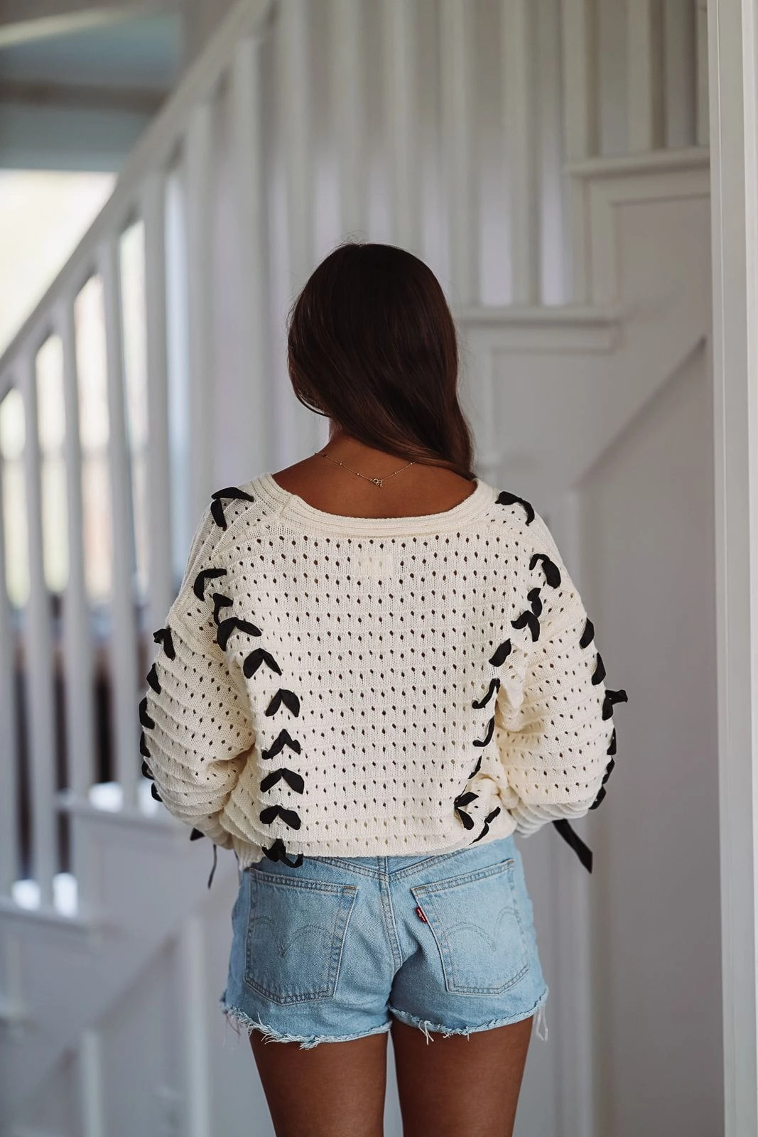 Non Chafe Armholes Up to Something Fun Cropped Cardigan - Ivory