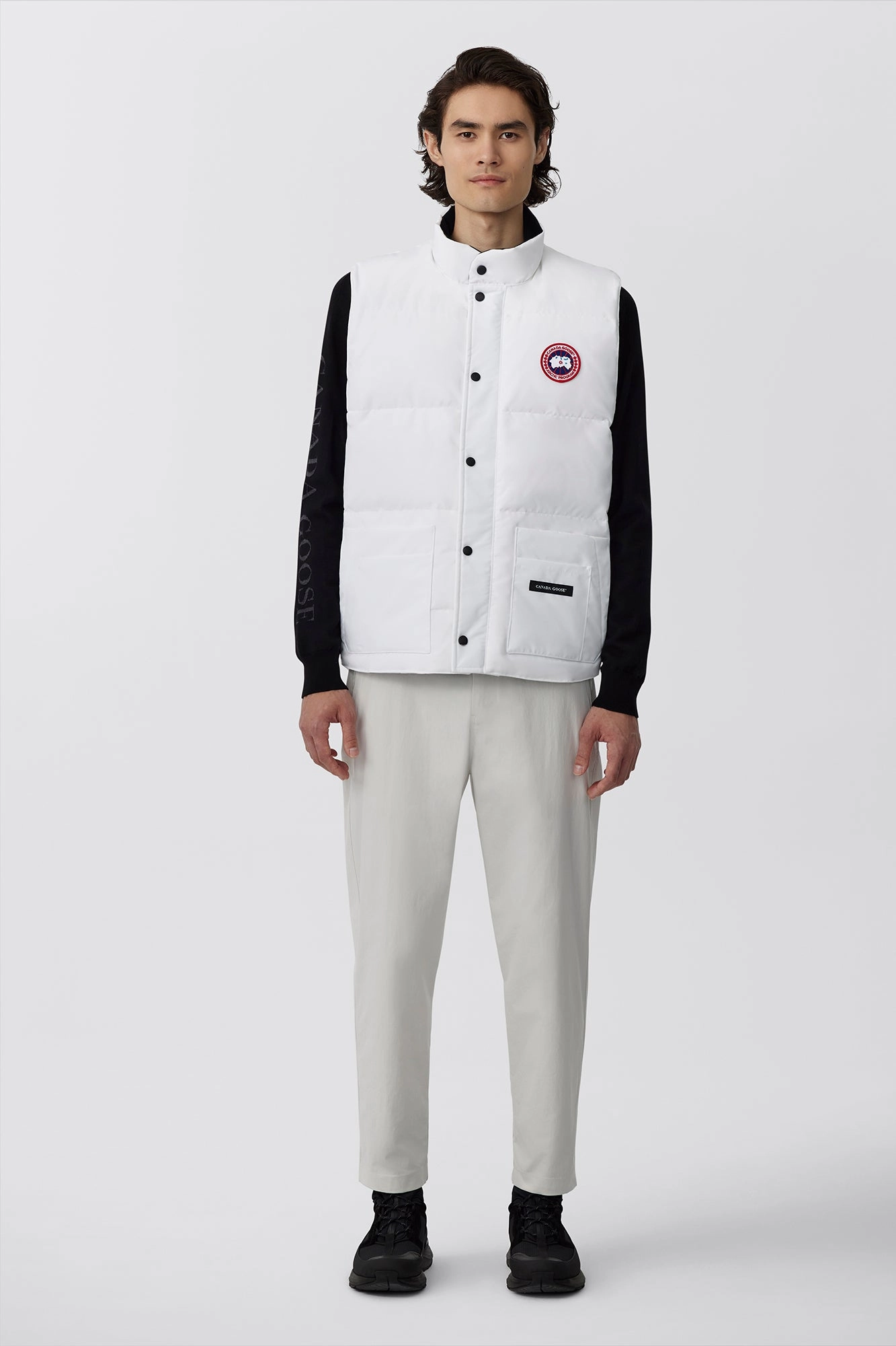 Freestyle Crew Vest All Weather Adaptability Asymmetric Hemline