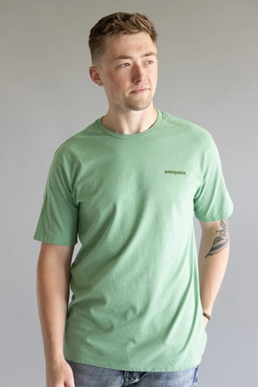 Patagonia Men??s Fitz Roy Icon Responsibili-Tee T-Shirt in Rinsed Green | 37838-ELGR GREEN Comfortable fit