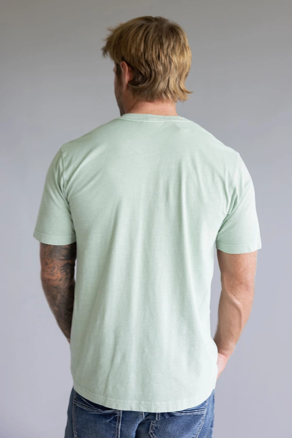 Carhartt Garment Dye Pocket T-Shirt for Men in Light Green | 106252-GL3 Soft Touch