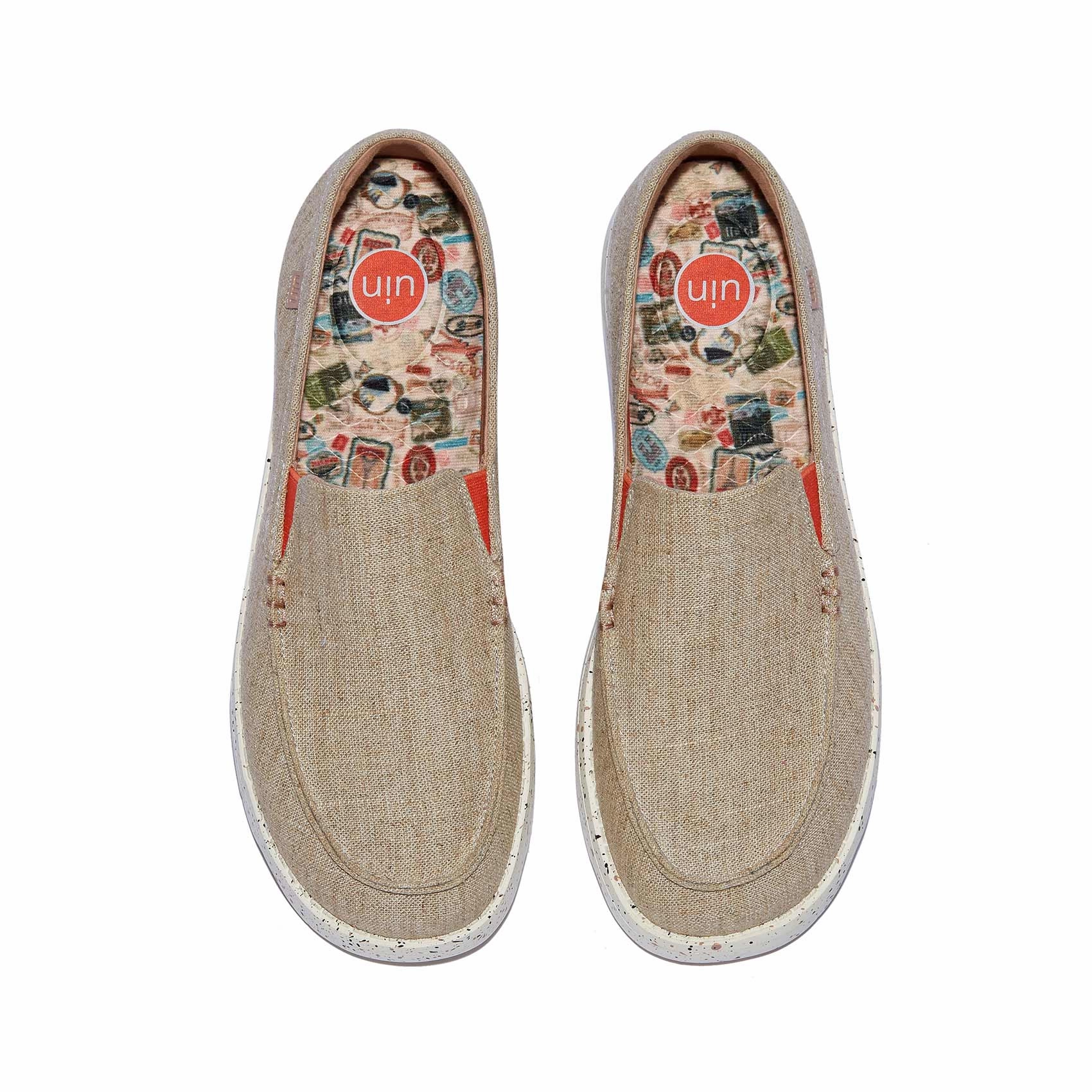 Linen White Tarragona III Men Flat Ease