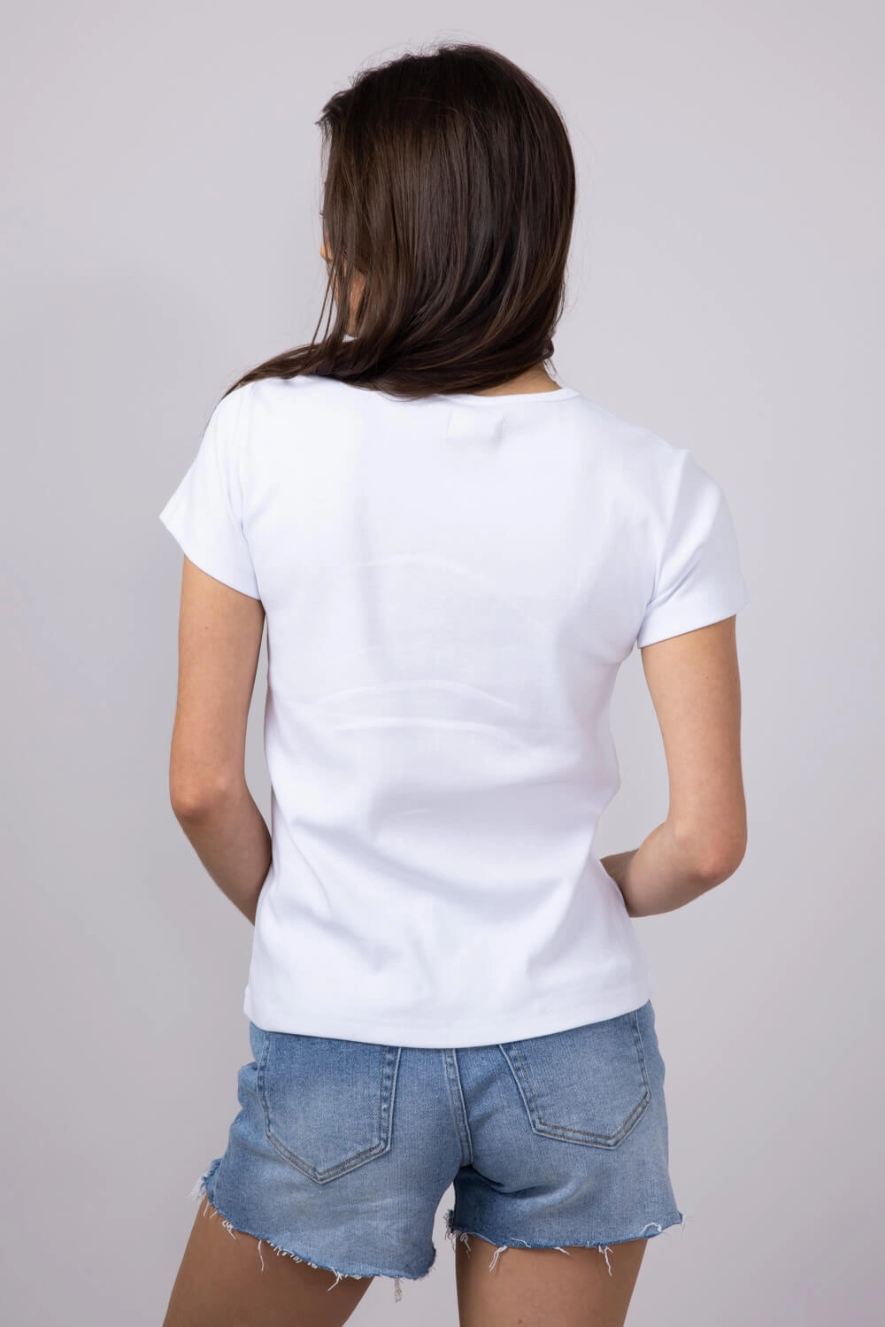 Thread & Supply Lexi Ribbed Knit T-Shirt for Women in White | T2666SFRTS-WHITE Pullover