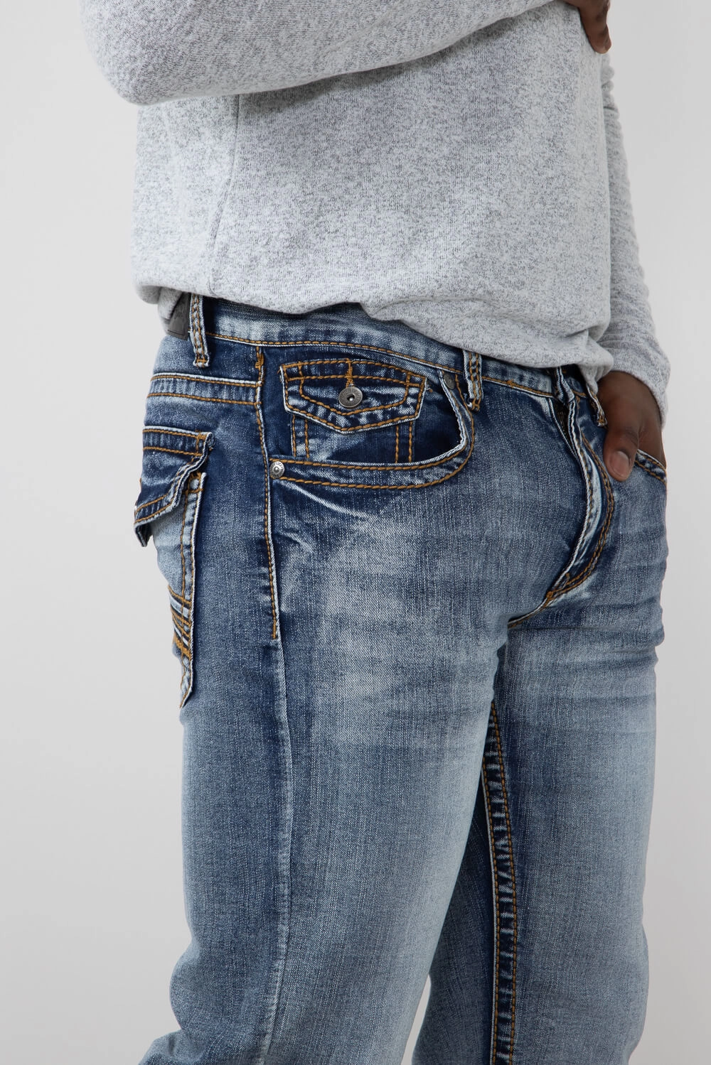 Breathable Feel Casual Chic True Luck Waylon Straight Jeans for Men | TL23090603