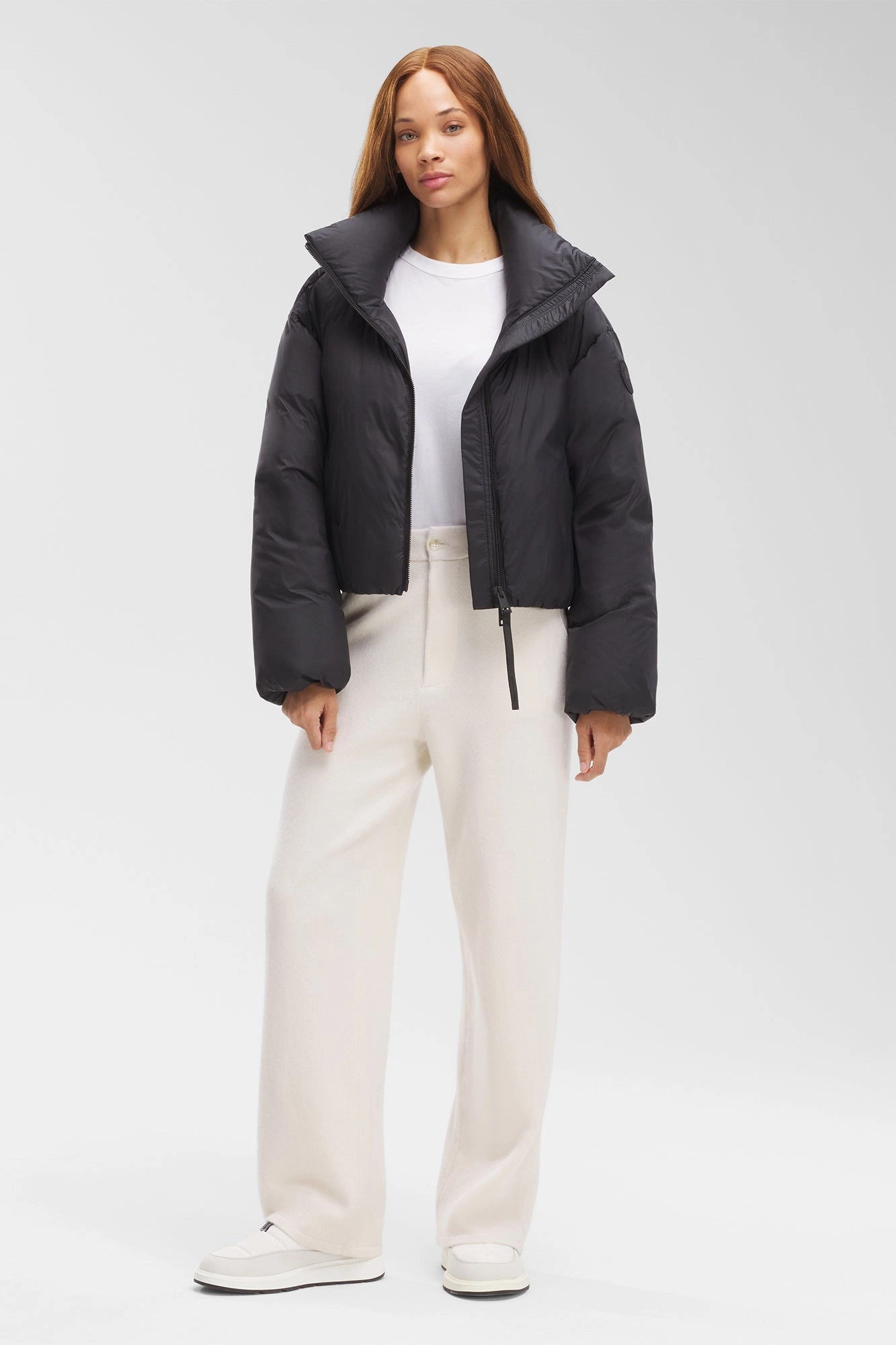 Spessa Cropped Jacket Layering Compatible Cut Stain Resistant Material