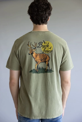 Marsh Wear Buck Fever T-Shirt for Men in Vintage Moss | MWT5021-VMOS Organic Cotton Blend theater visit