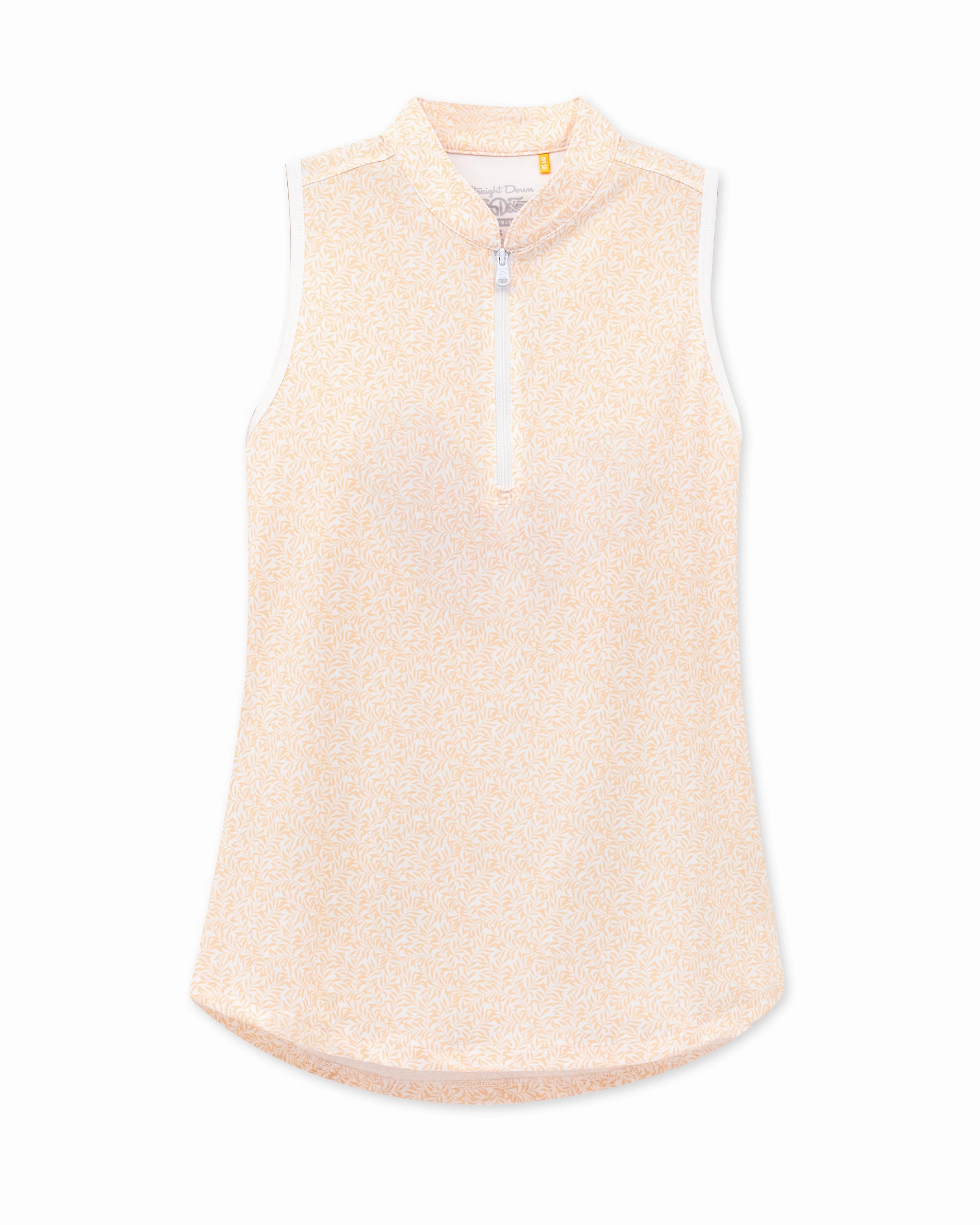 Seamless Side Panels Orchard Sleeveless Polo - Bellini