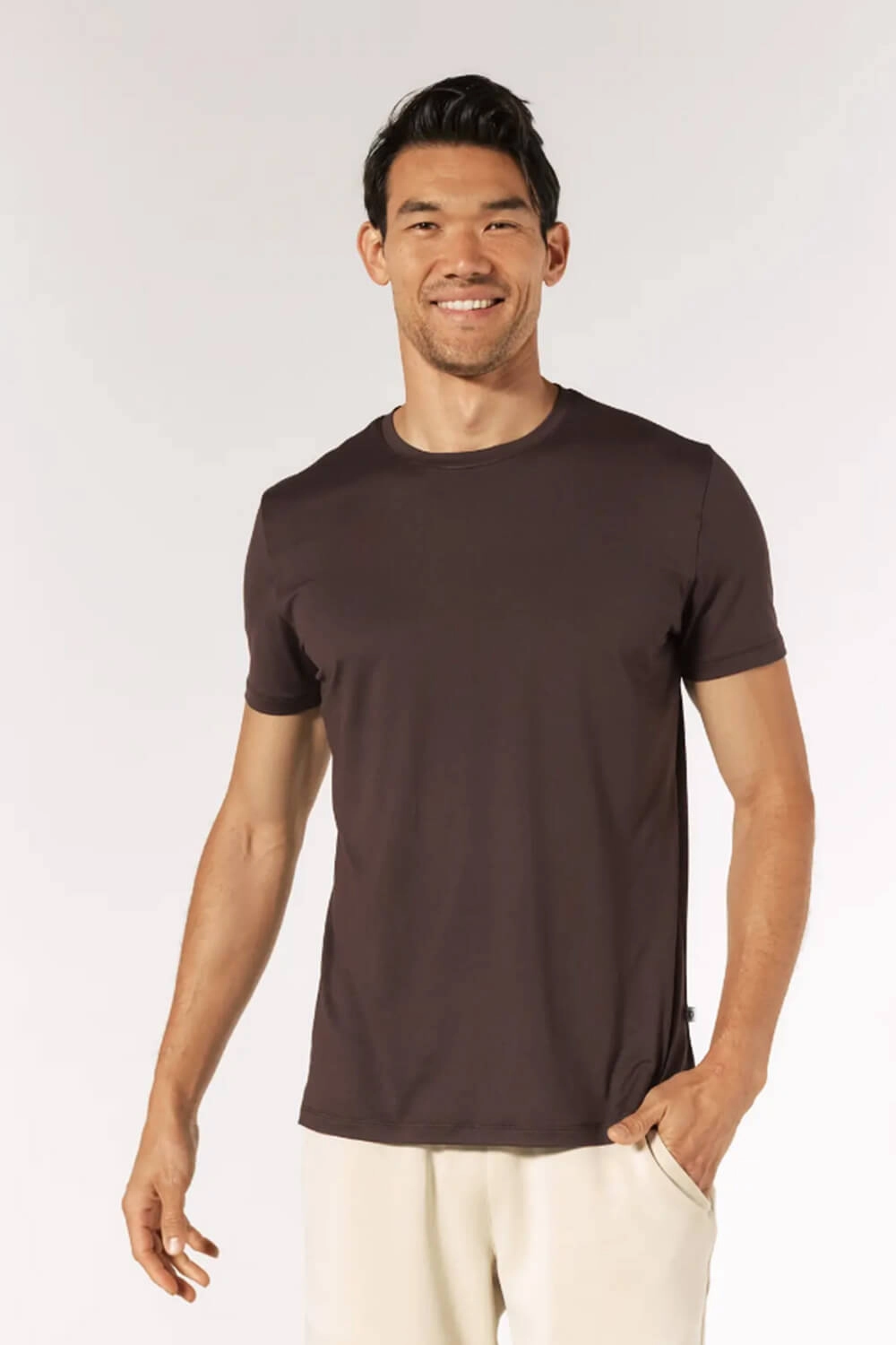 Fit For All Day QuickDryTechnology 7Diamonds Core Crew T-Shirt for Men in Bordeaux | CSMT-4207-BORDEAUX
