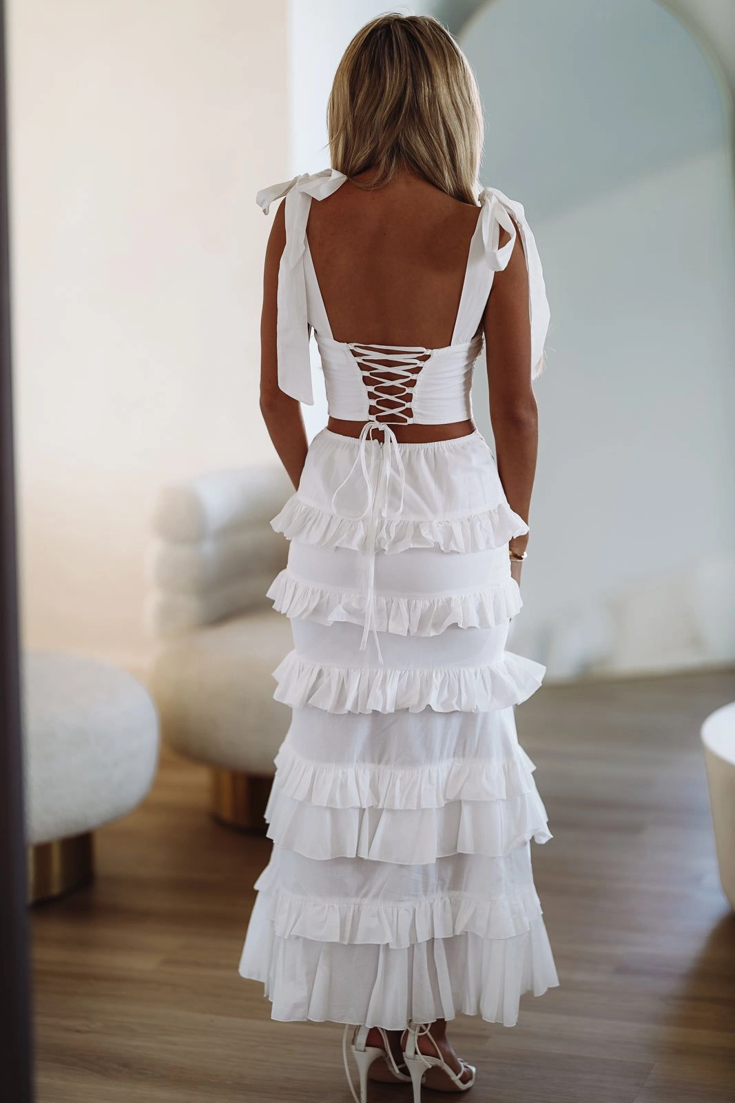 Spring Muse Crop Top - White Anti Bacterial Layer