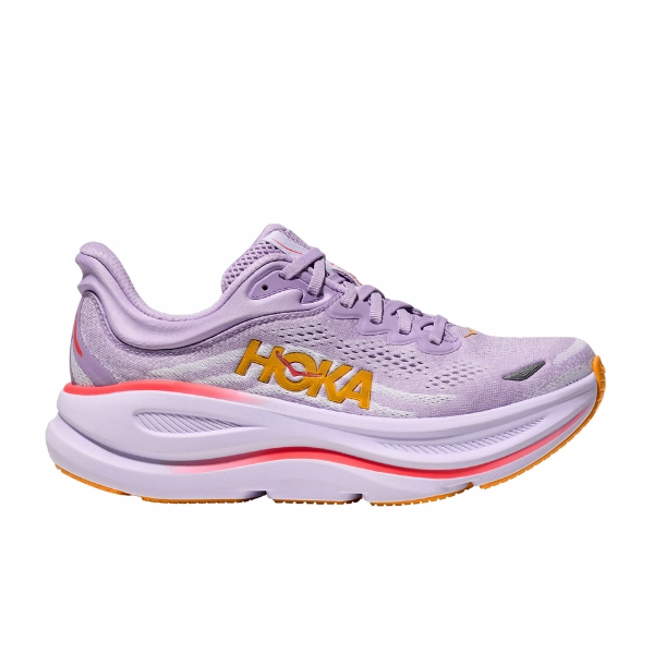 Hoka Women's Bondi 9 Wide Aster Flower / Starlight Glow carbon - fiber shoes