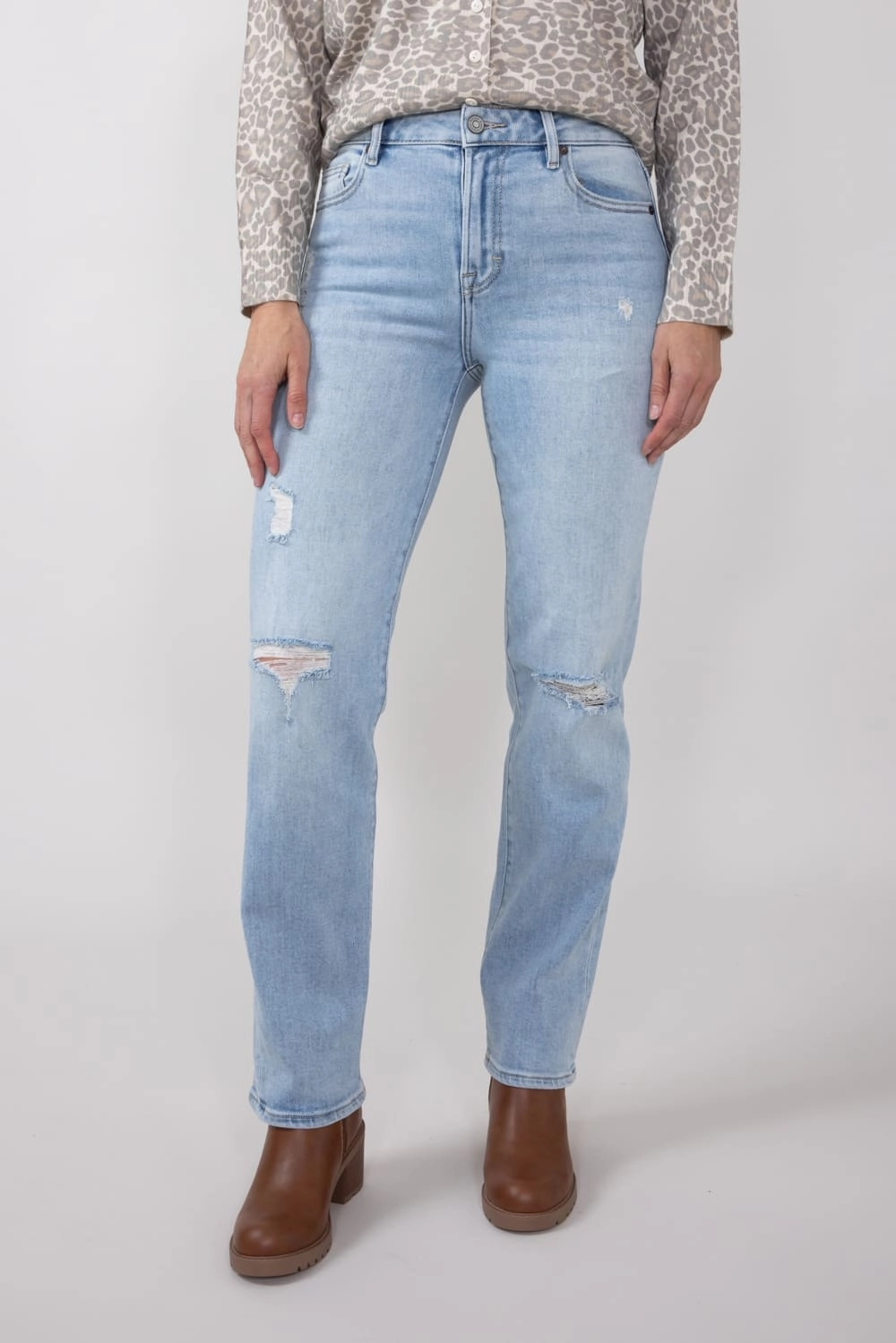 Hidden High Rise Tracey Straight Leg Jeans for Women | HD1519ST-LT Day To Night