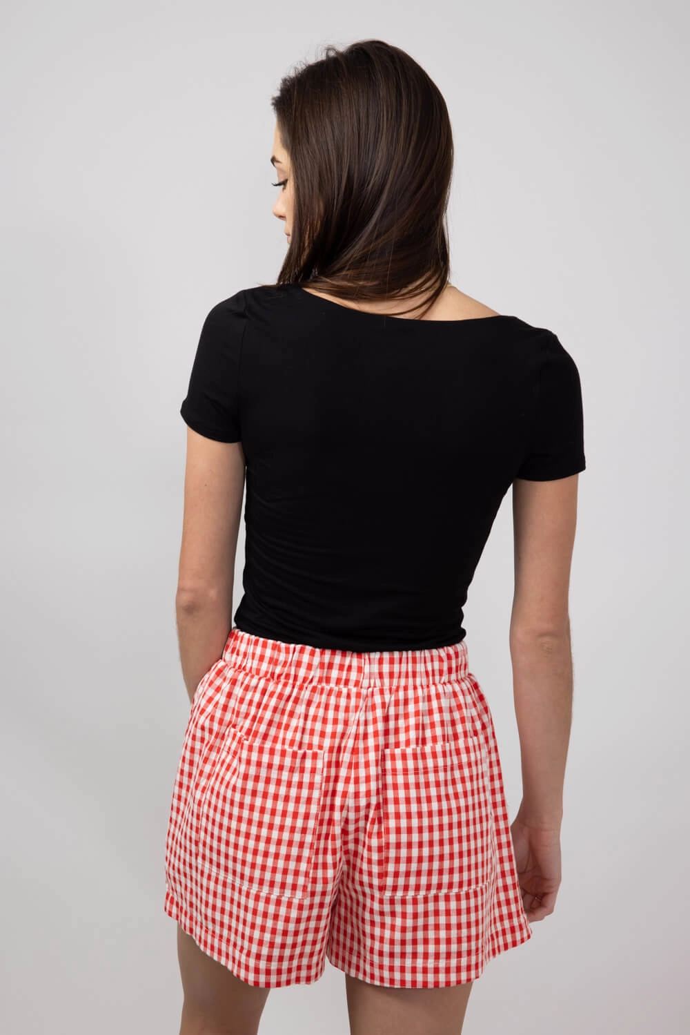 Seamless Double Layer Knit T-Shirt for Women in Black | T30991-BLACK Moisture Management Fabric