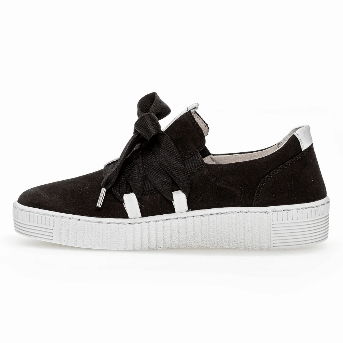 Gabor Women's Waltz 43.333.17 Black/White Suede Outdoor Training Heat Dissipation Technology