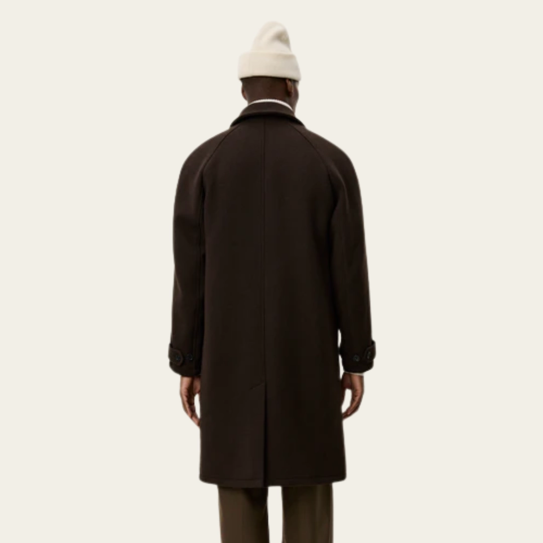 Michael Solid Wool Coat (Delicioso) Silicone Grip Trim