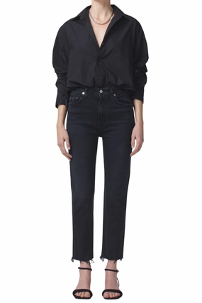 Daphne Crop in Peppercorn Sustainable Trend Setter Versatile