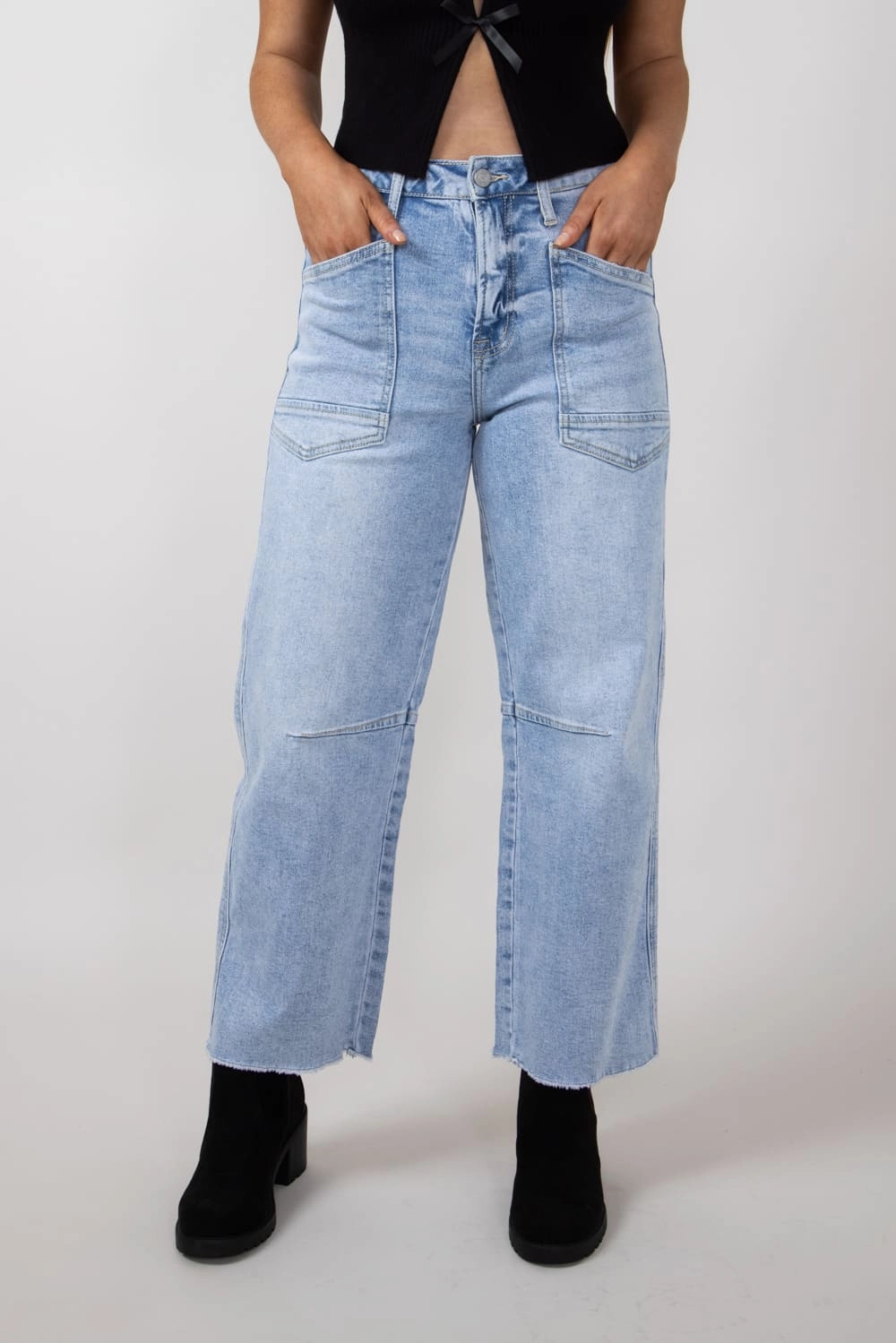 Vervet High Rise Baggy Barrel Jeans for Women | V3575 Organic Cotton Fade Resistant Wash