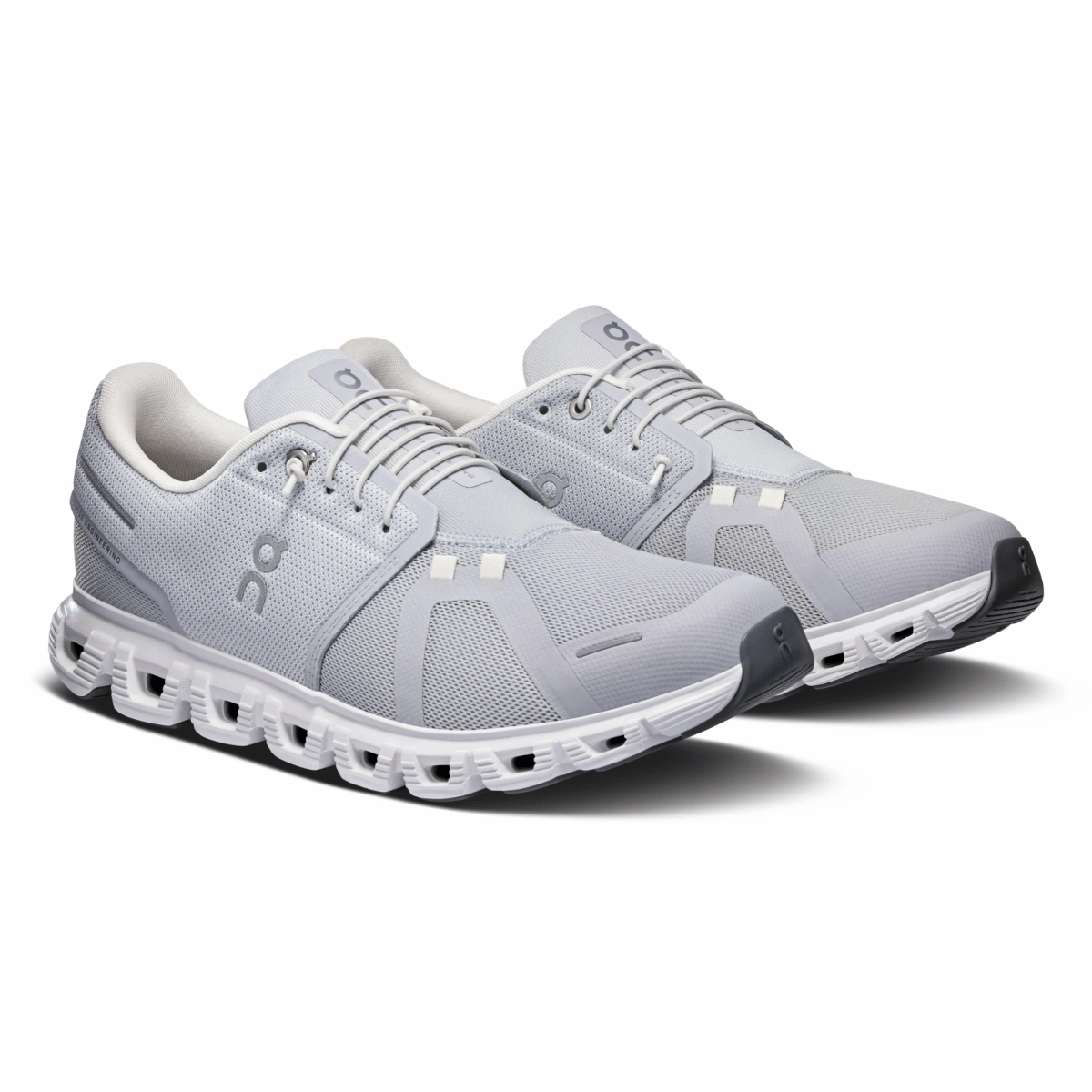 On Running Men's Cloud 6 Glacier/White Asymmetric Lacing Adaptive Flex Technology
