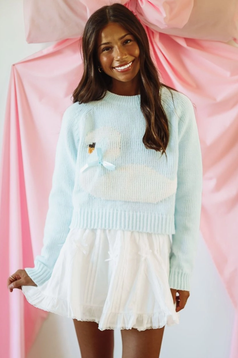 My Swan Song Sweater - Blue MultiFunctional Pocket Placement