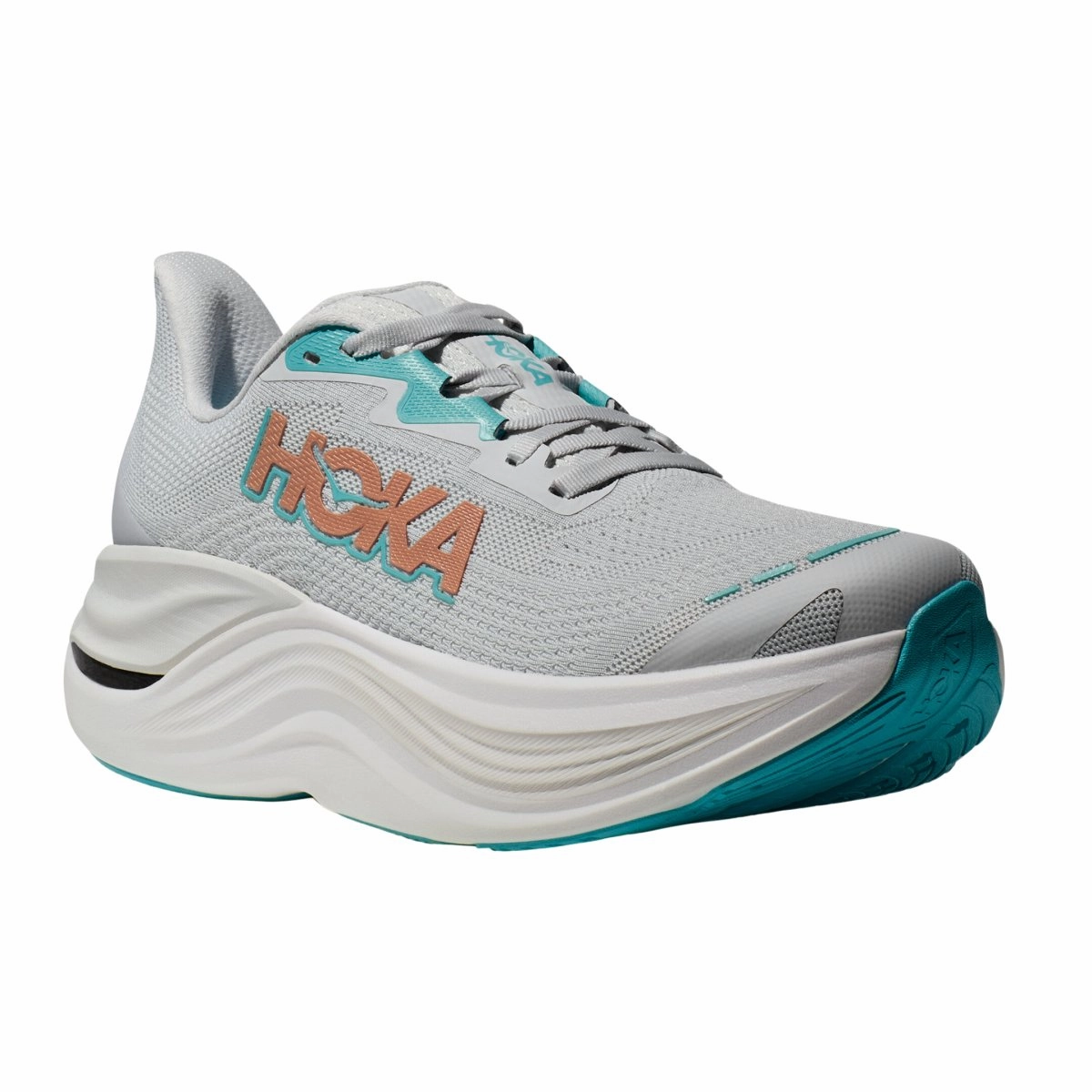 Hoka One One Women's Skyward X Cosmic Grey/Rose Gold Impact Dispersing Geometries
