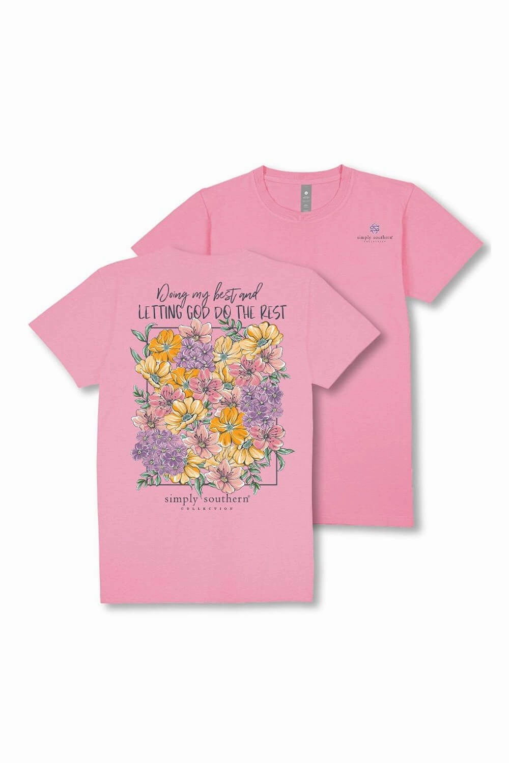 Chilly Comfort Wear Simply Southern Doing My Best T-shirt for Women in Pink | SS-BEST-FNCYCNDY