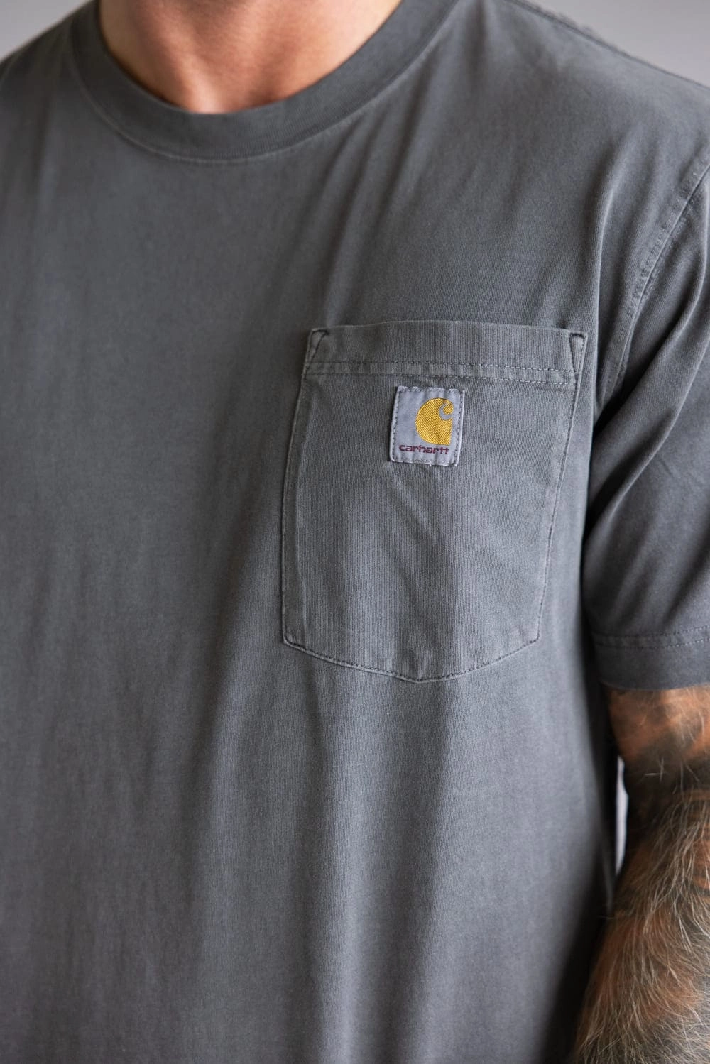 Carhartt Garment Dye Pocket T-Shirt for Men in Grey | 106252-029 Weekend Comfort