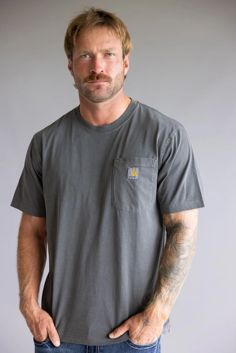 Carhartt Garment Dye Pocket T-Shirt for Men in Grey | 106252-029 Everyday Wear