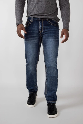 True Luck Easton Straight Jeans for Men | TL23090604 No Gap Waist Simple Match