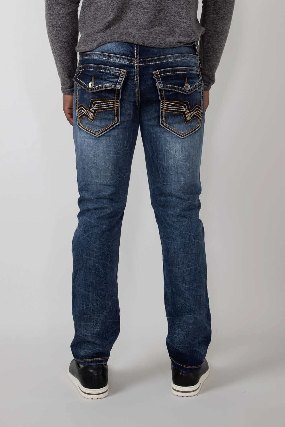 Bartack Stitching Smart Look True Luck Easton Straight Jeans for Men | TL23090604