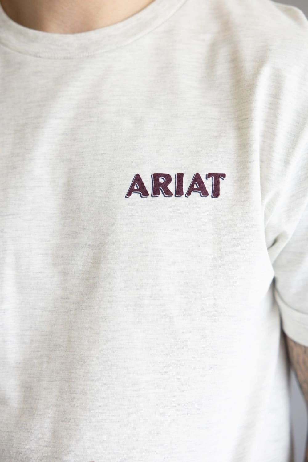 Casual Flex Wear Streetwear Ariat Straight Shooter T-Shirt for Men in Oatmeal | 10062412-OATMEAL