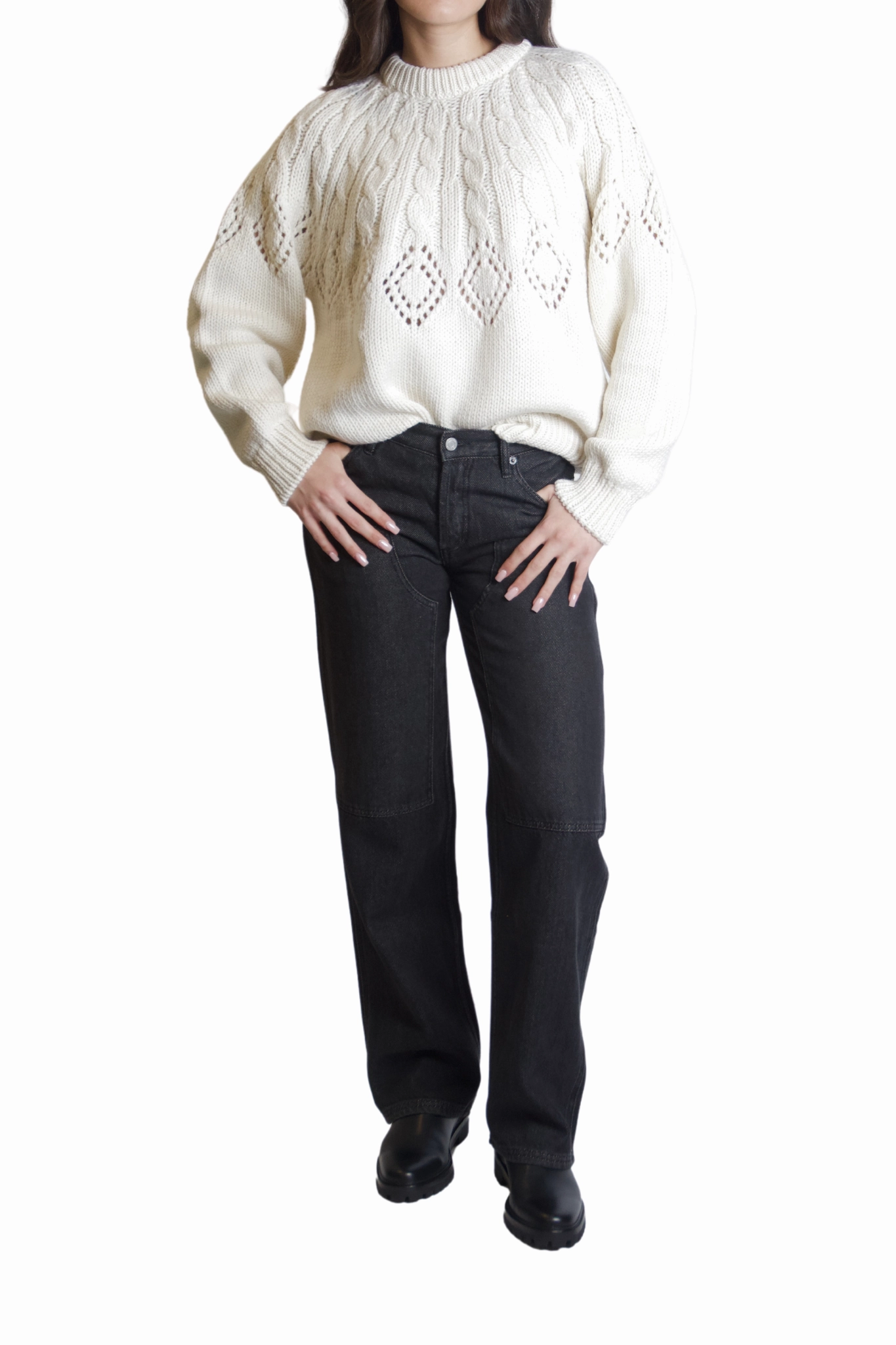 Comfort Stretch Weave Shopping Day High Quality Weekend Style Subway in Cloud Washed Black