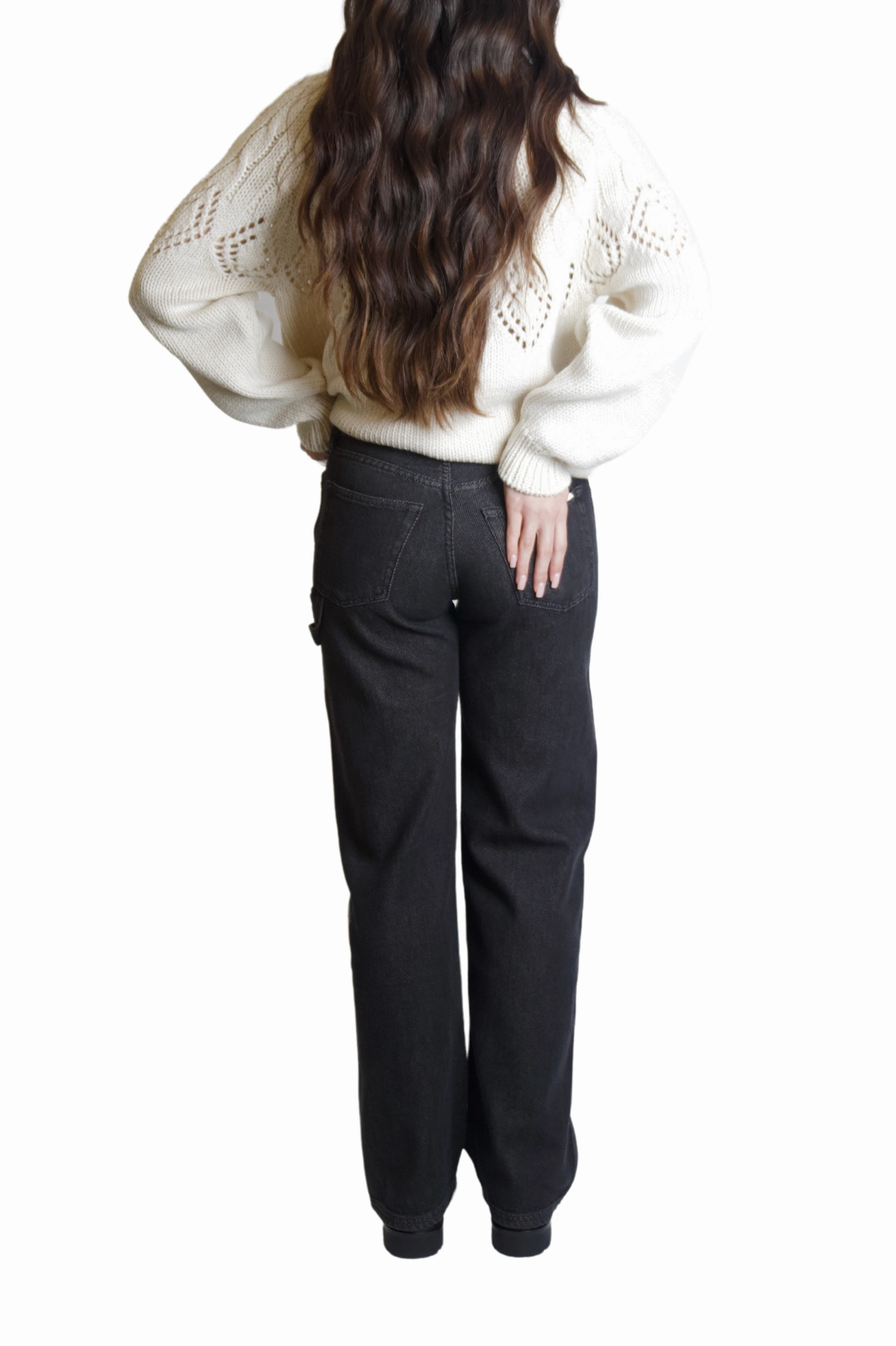 Subway in Cloud Washed Black Barrel Leg Construction