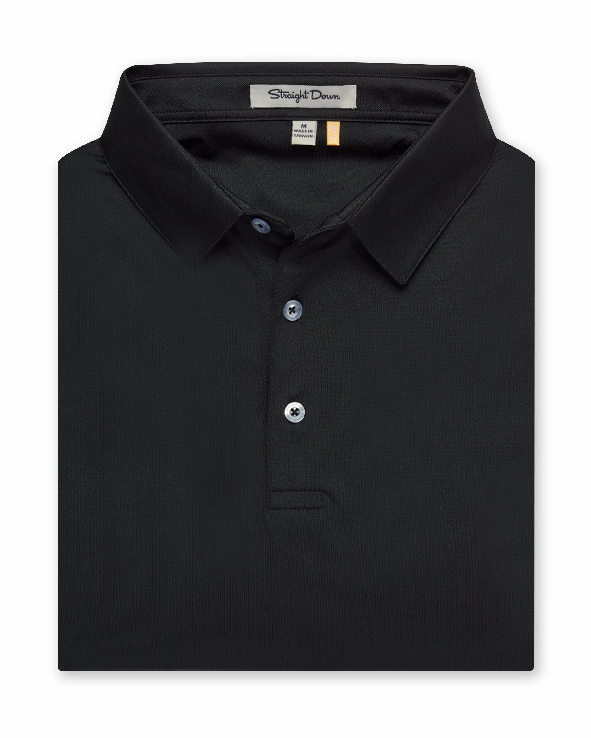NonRestrictive Shoulder Design Layered Hem Reinforcement Sullivan Polo - Black