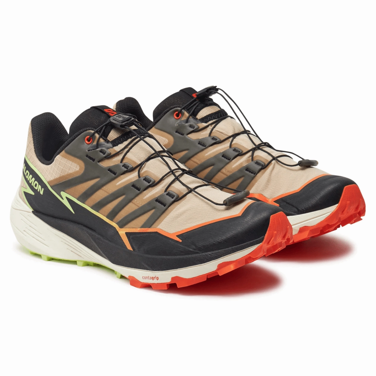 Salomon Men's Thundercross Safari/Red Orange/Sharp Green athletic style Even Ground