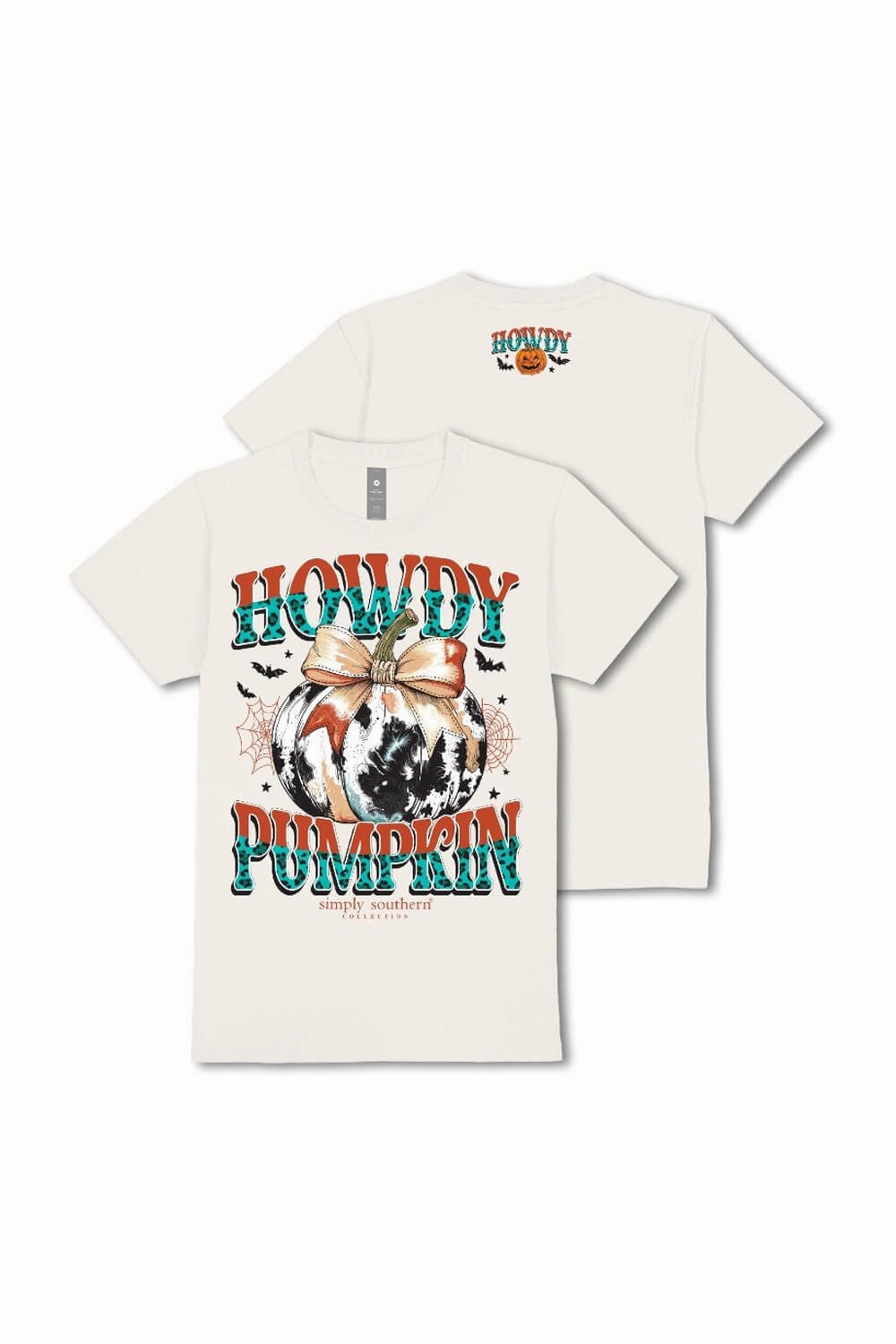 Best Seller Stretchable Armholes Simply Southern Howdy Pumpkin T-Shirt for Women in Linen | SS-HOWDYPMPKN-LINEN
