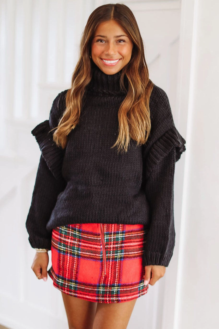 Weekend Love Sweater - Black ButterSoft Handfeel Elasticated Trim