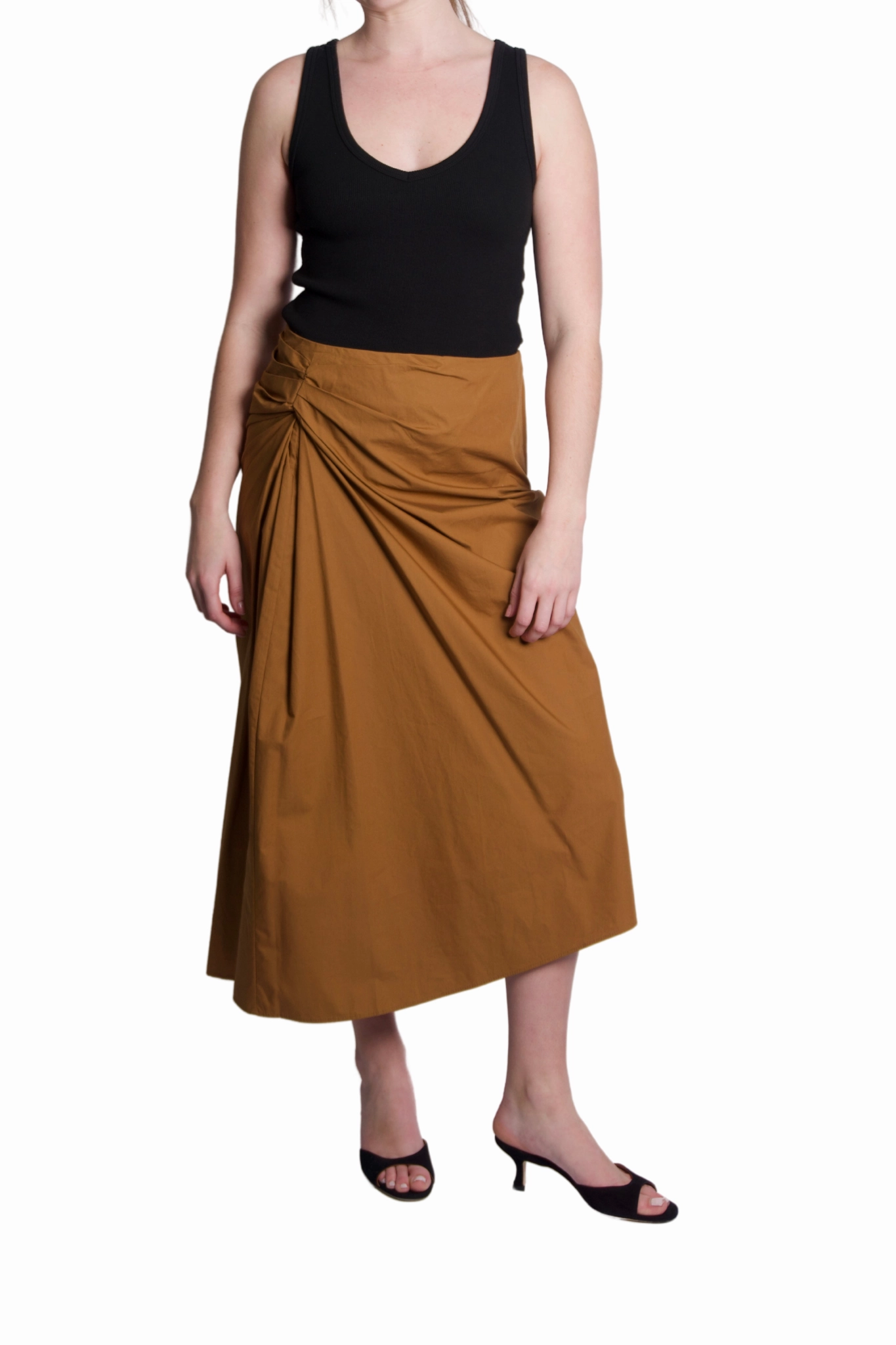 Sophisticated Casual Designer Label Tessa Skirt in Copper