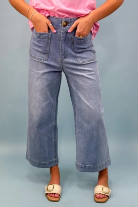 The Alice Wide Leg Jeans Ultra Soft Blend Abrasion Resistant Surface