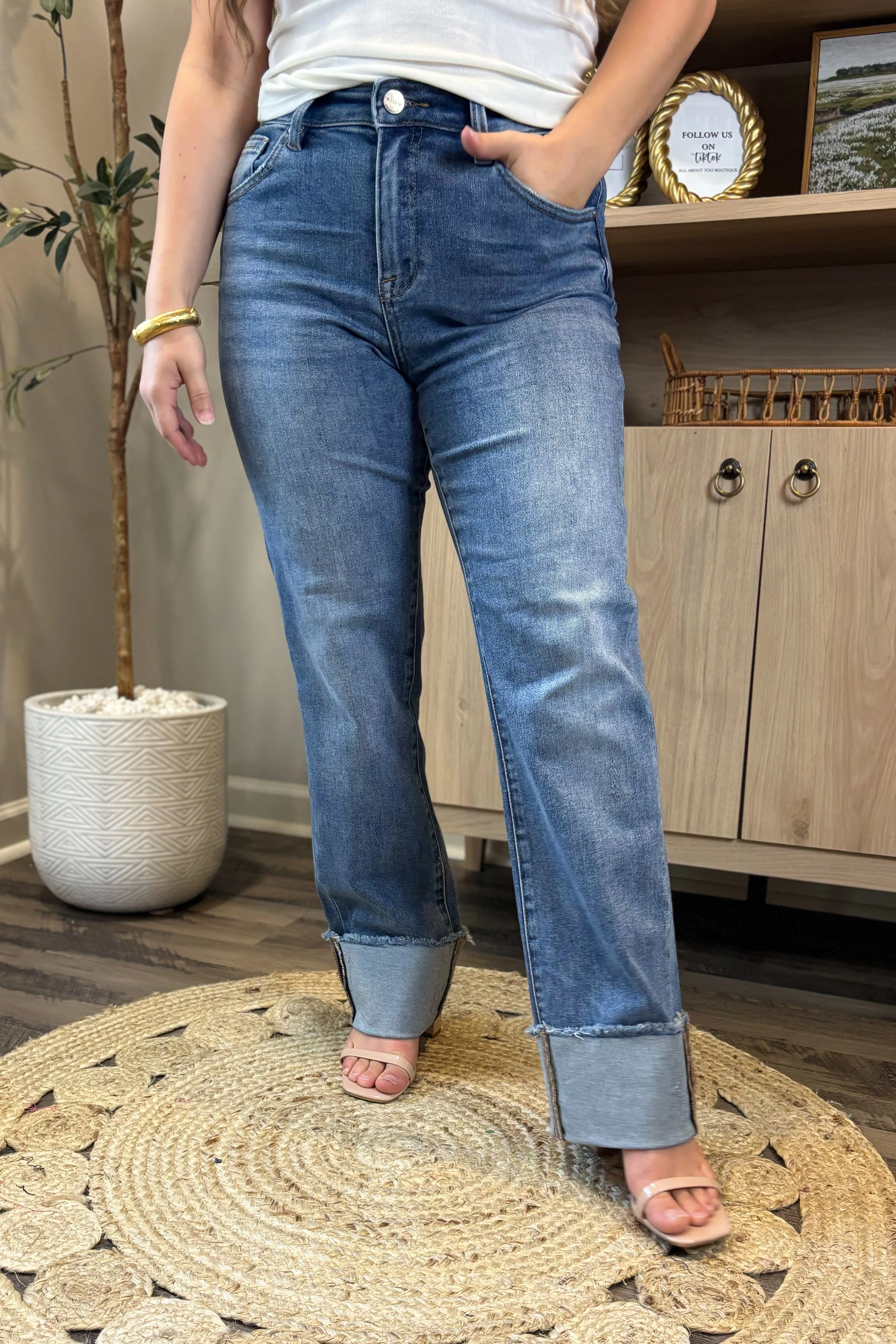 The Bailey Cuffed Hem Jeans ElasticCuffs Comfy Movement
