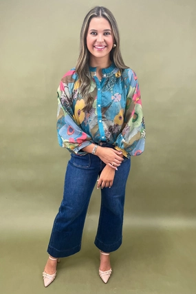 The Boho Bloom Top Ethically Sourced Yarn Reinforced Hem