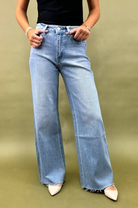The Breezy Wide Leg Jeans Anti Pilling Textile