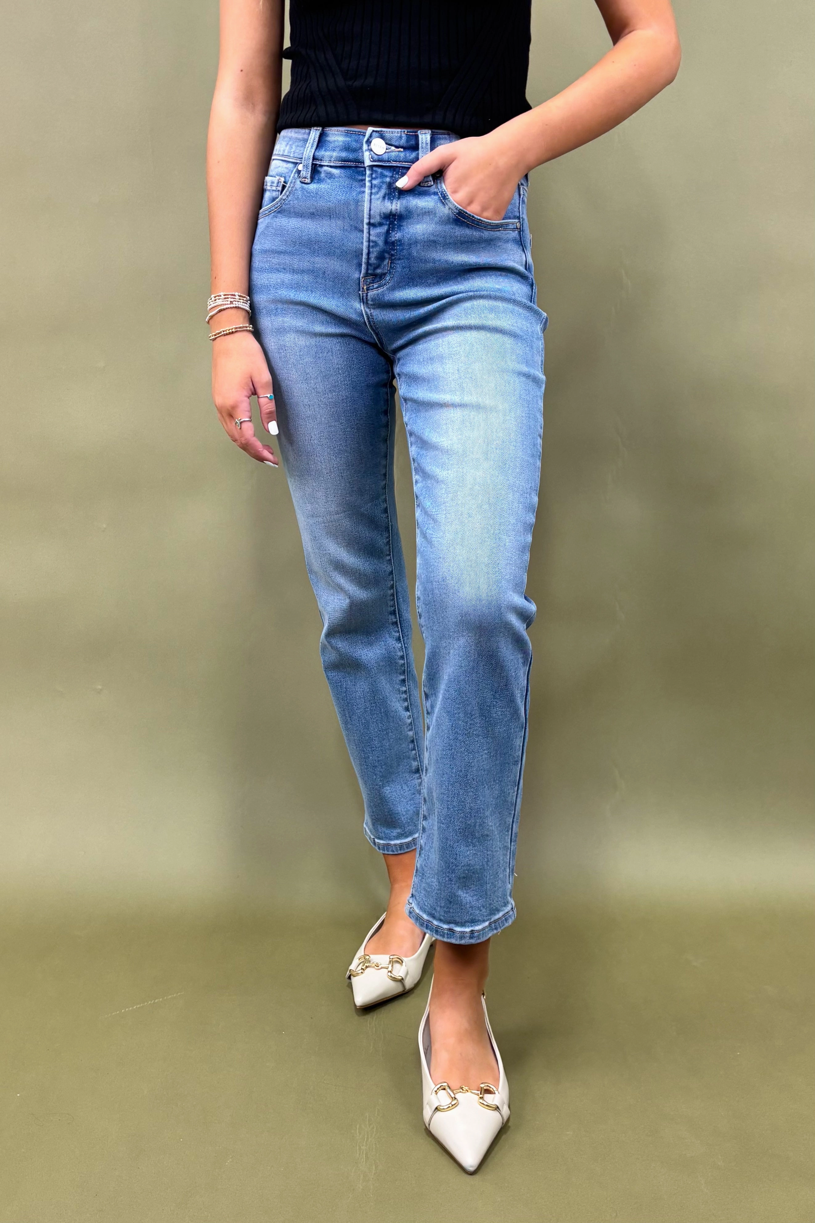 The Brooke High Rise Jeans Stylish Layers Clean Fit