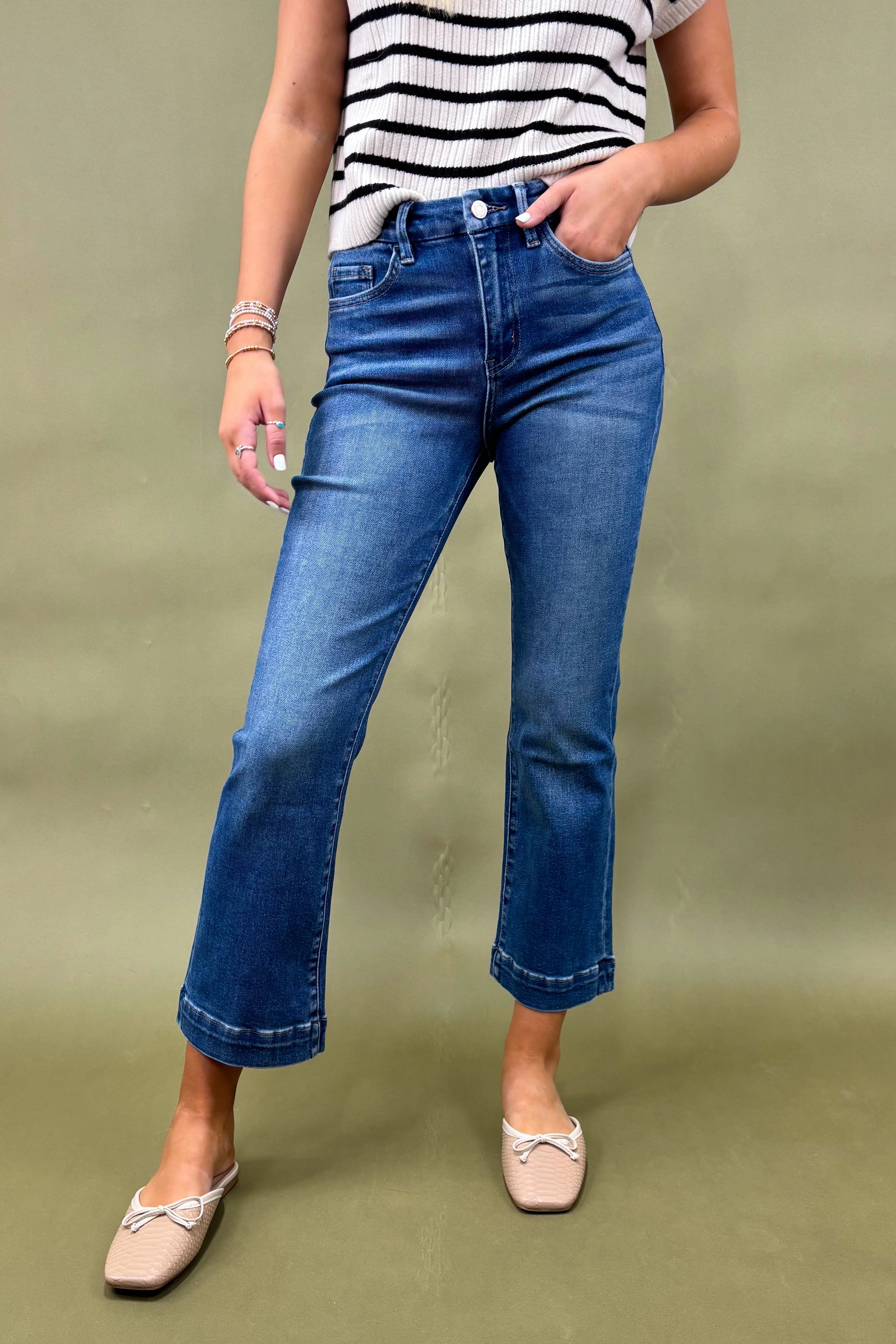 The Camryn Trouser Hem Jeans Sport Flex Stretch Panels