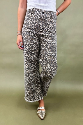 ReinforcedKnees High Waist The Dolly Leopard Print Jeans
