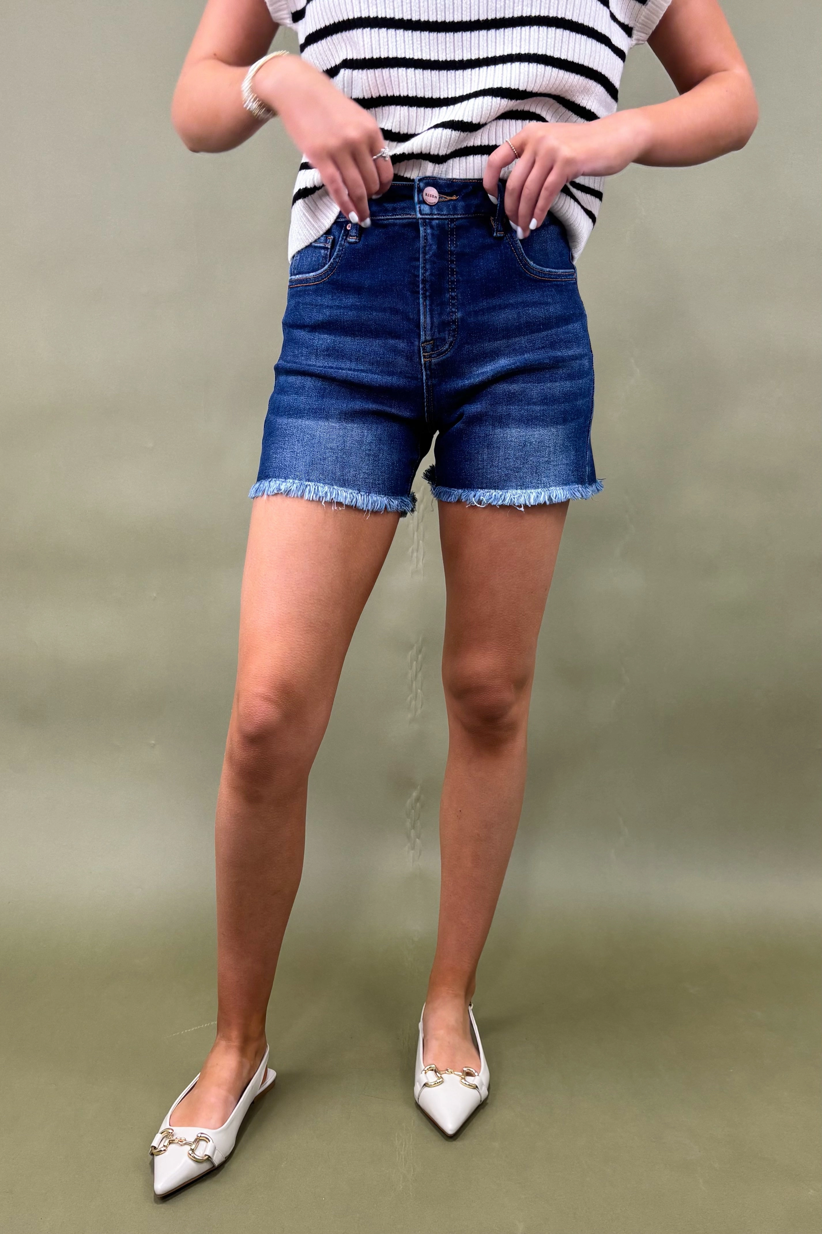 The Elise High Rise Shorts Sweat Resistant Effortless Style