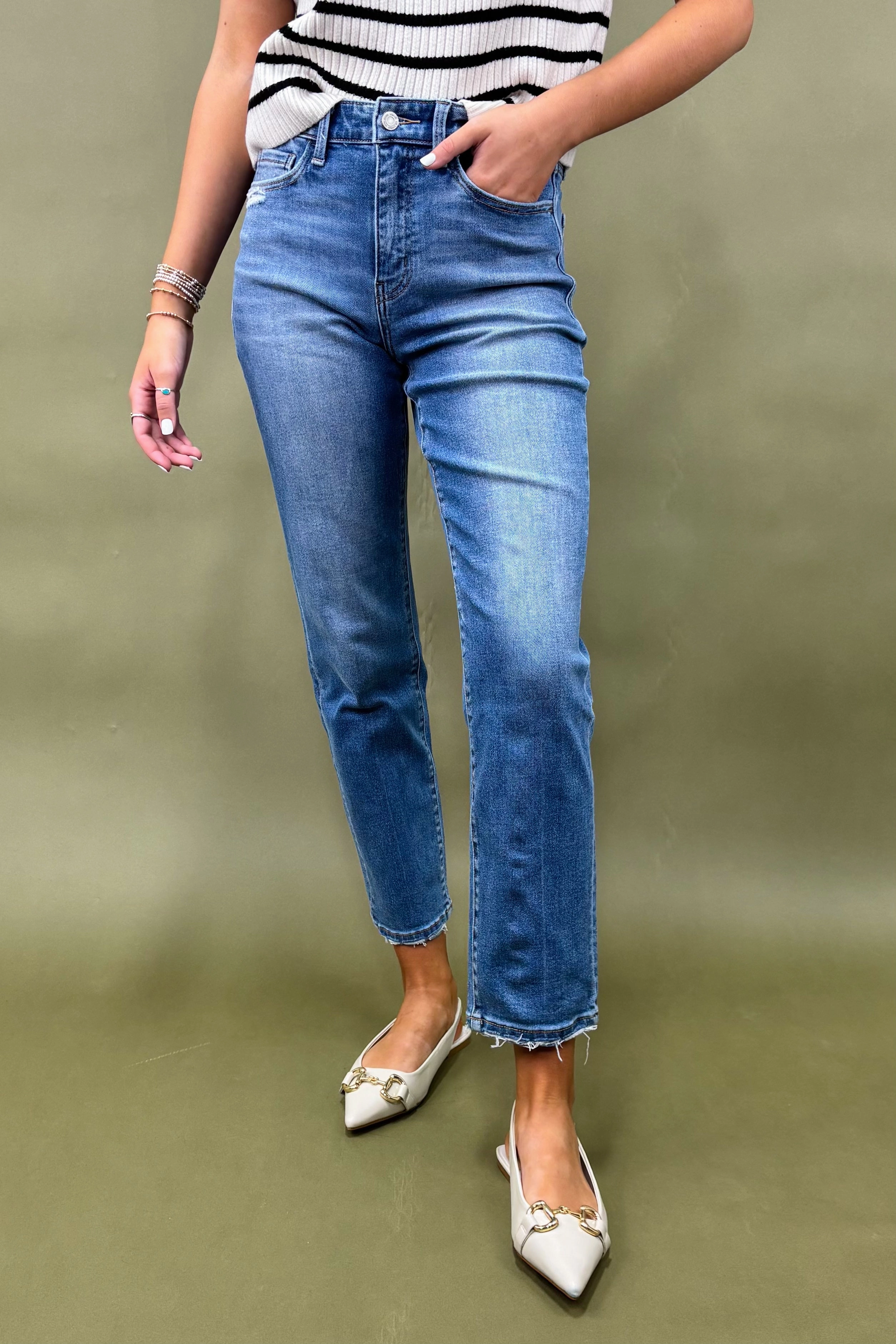 Yoga Ready Functional Comfort Wear The Isla Tapered Straight Leg Jean