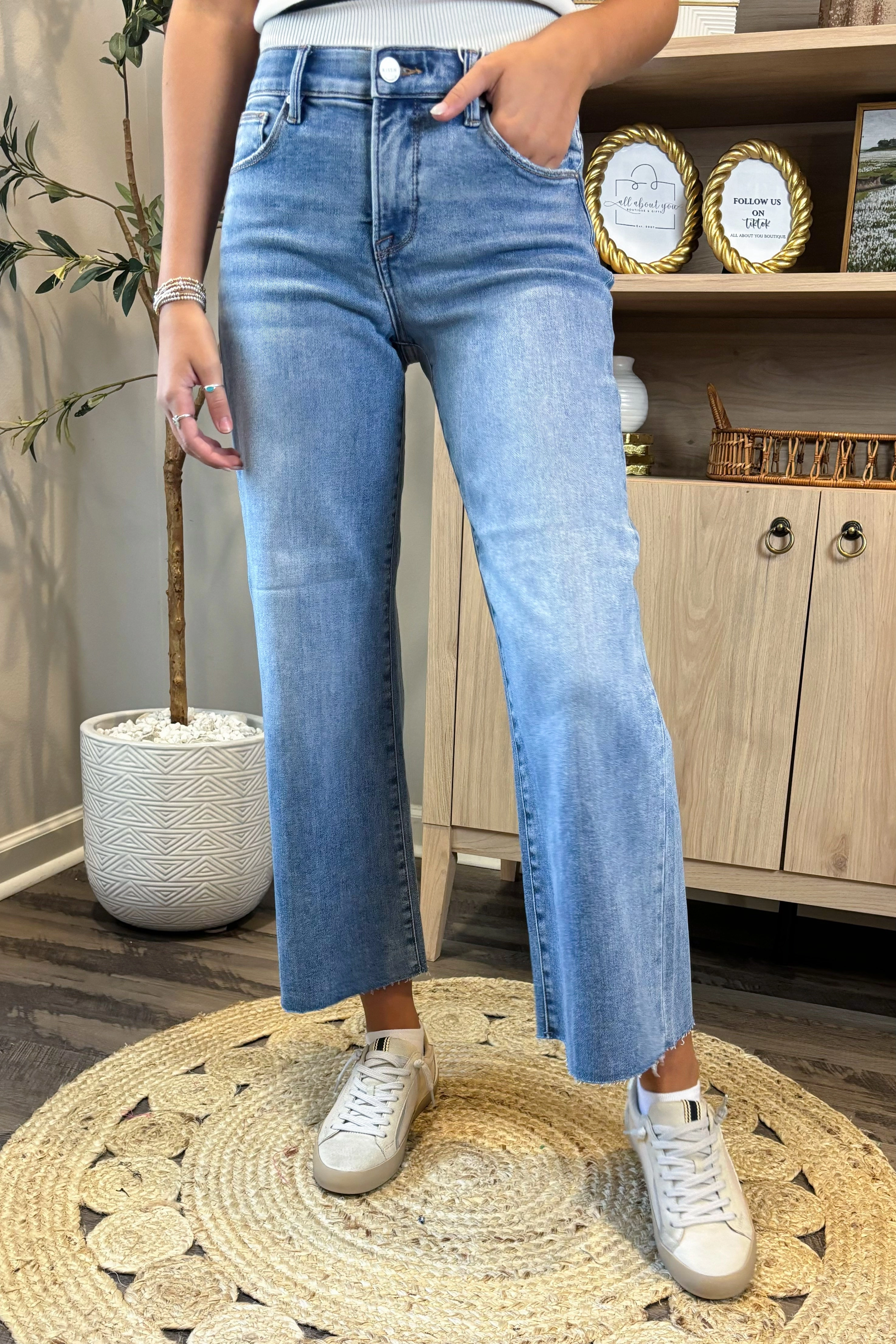 Breathable mesh The Jamie Mid Rise Crop Jeans