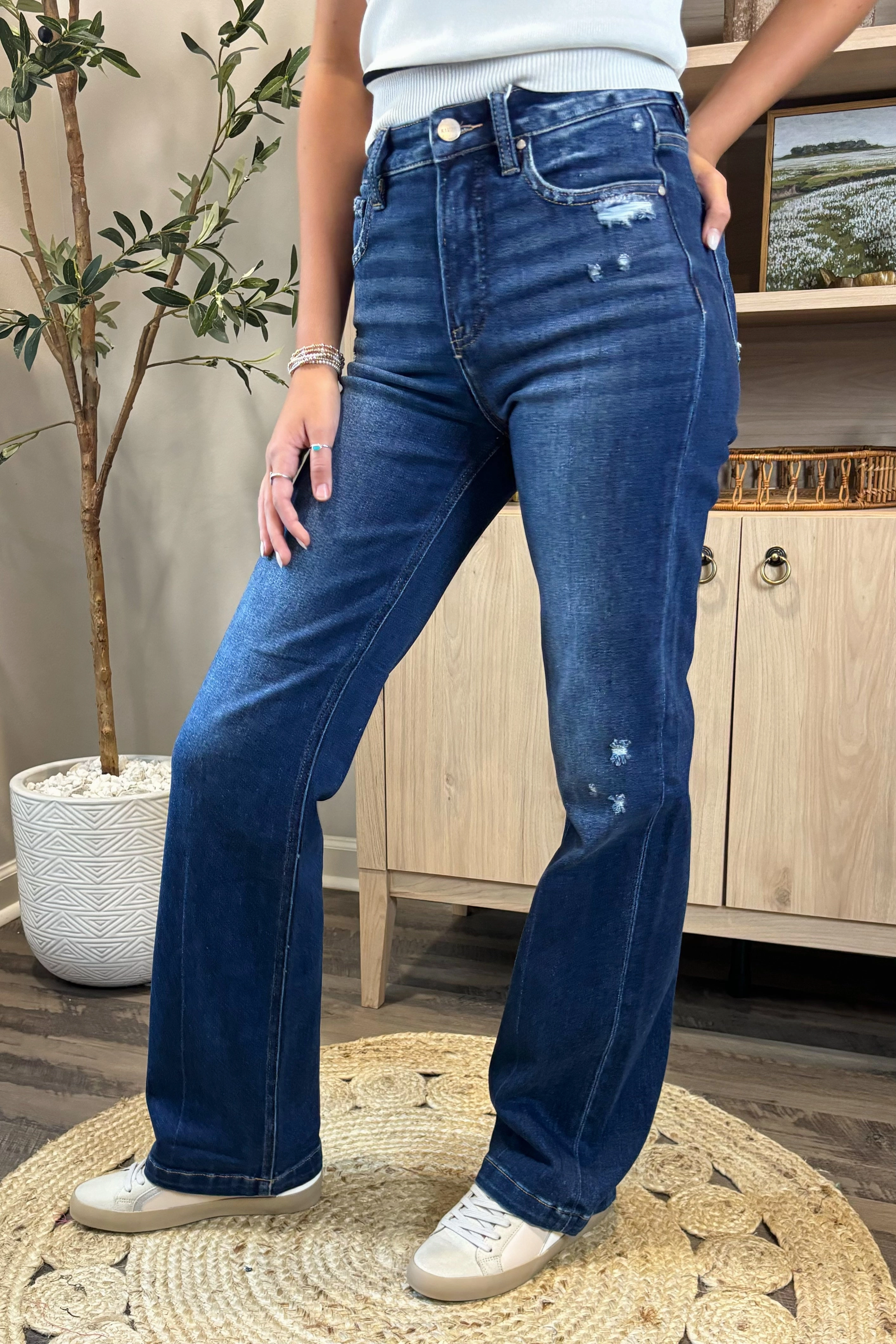 The Maddie High Rise Straight Jeans No Pinch