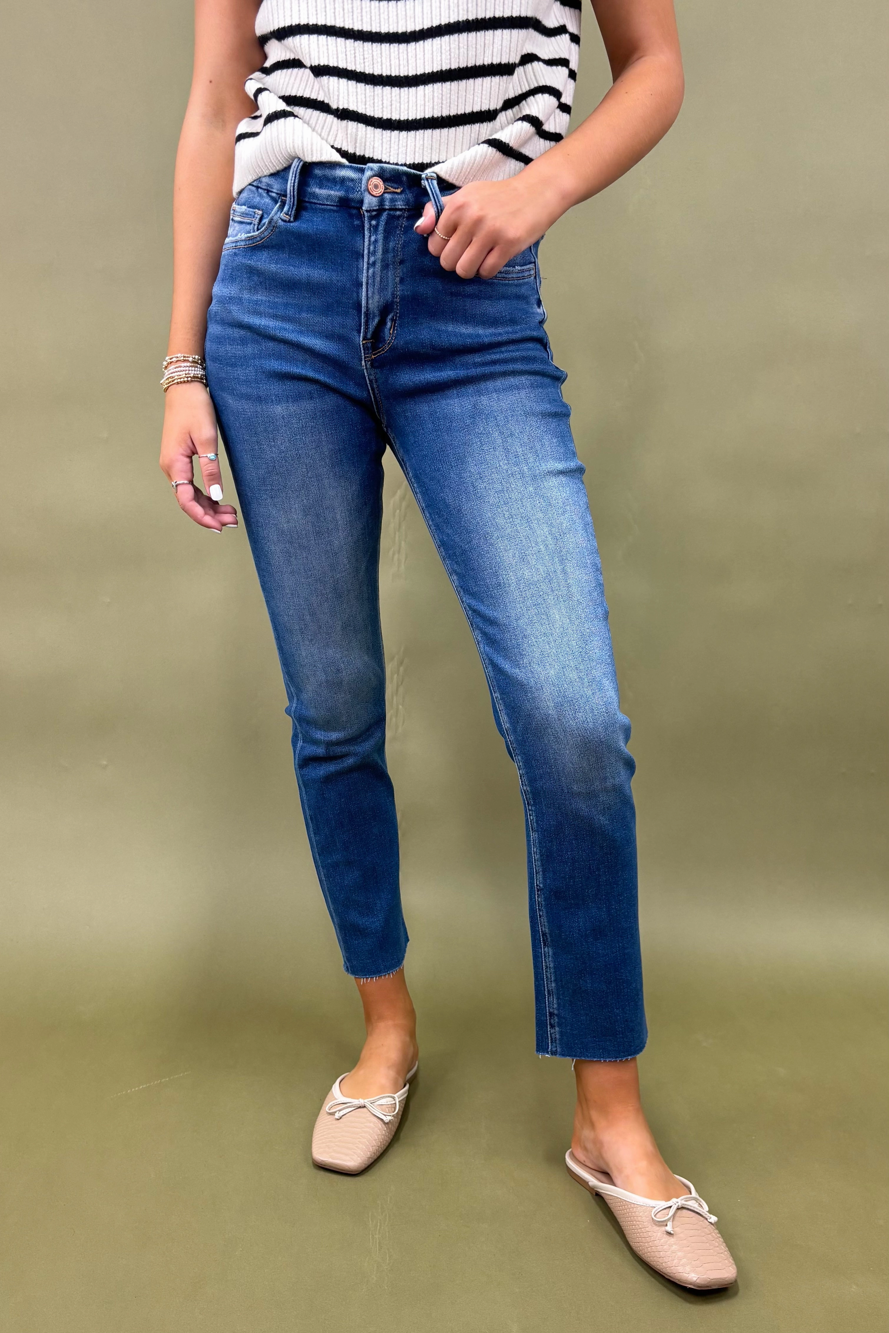 The Marissa High-rise Denim Jean Carbon Infused Fabric
