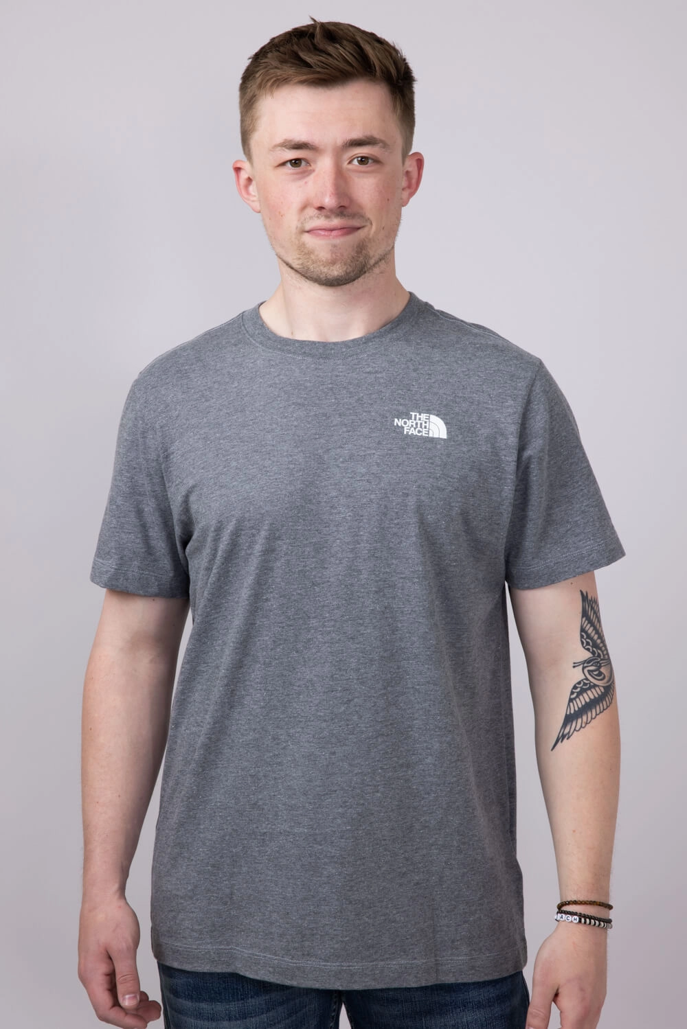 The North Face Core Box Graphic T-Shirt for Men in Grey | NF0A8B6K-CQI-GREY Sun Protection