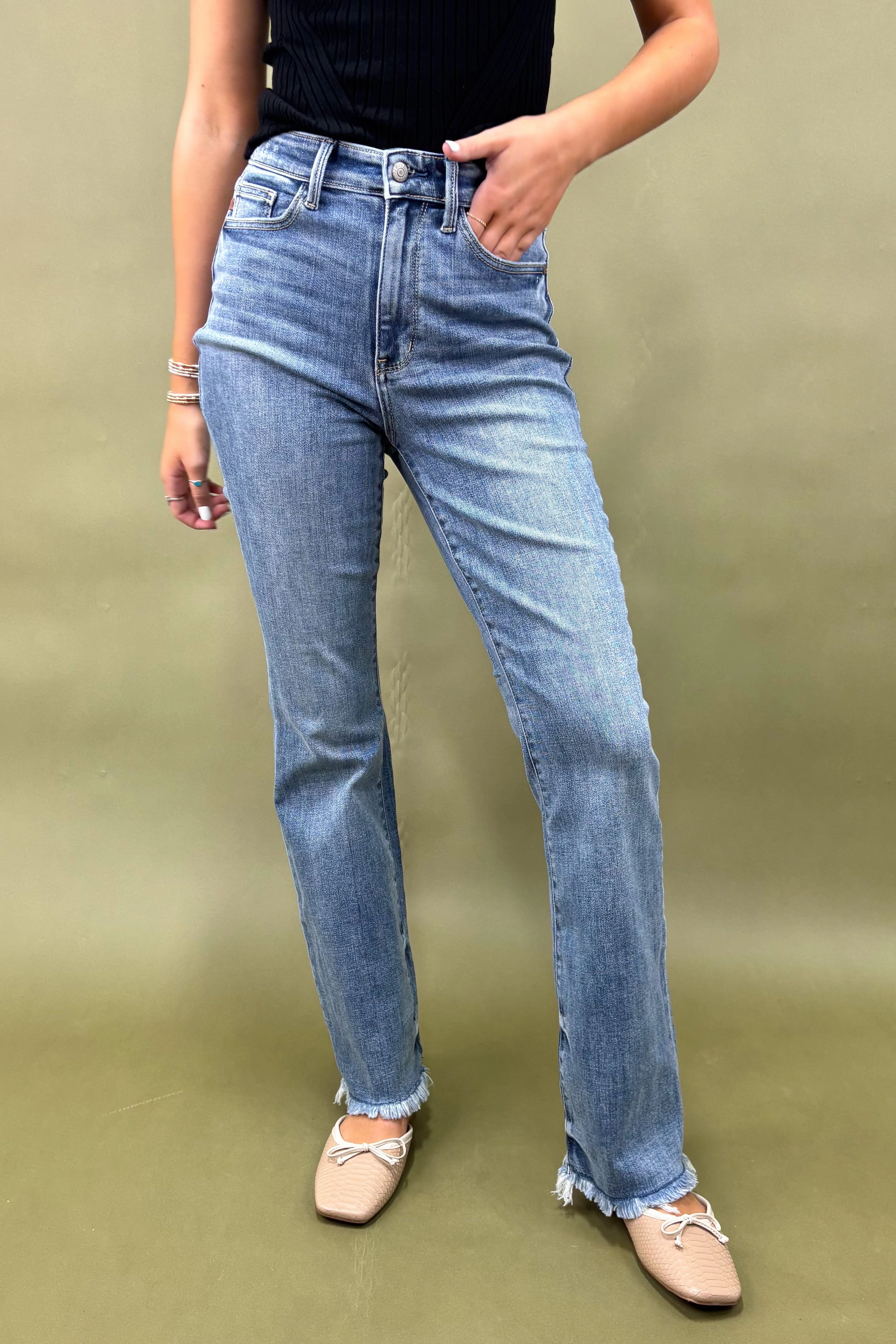 The Ophelia Judy Blue Bootcut Jeans Sport Performance Design Flattering Comfort
